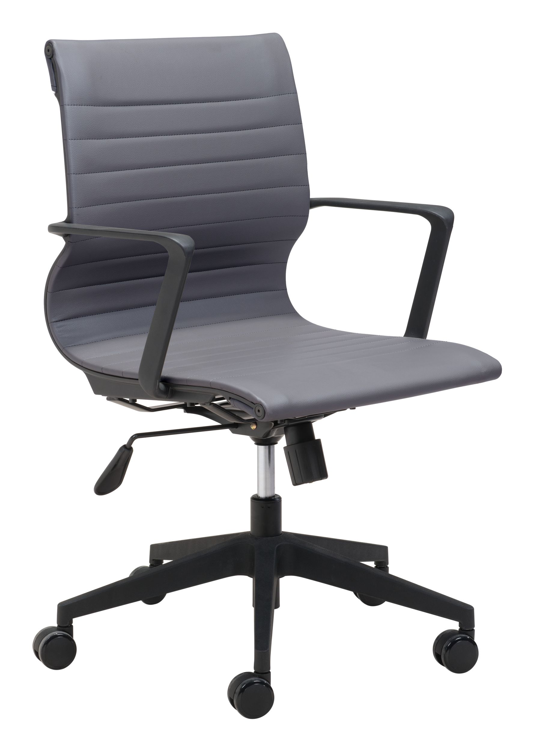 Stacy Faux Leather Office Chair Dark