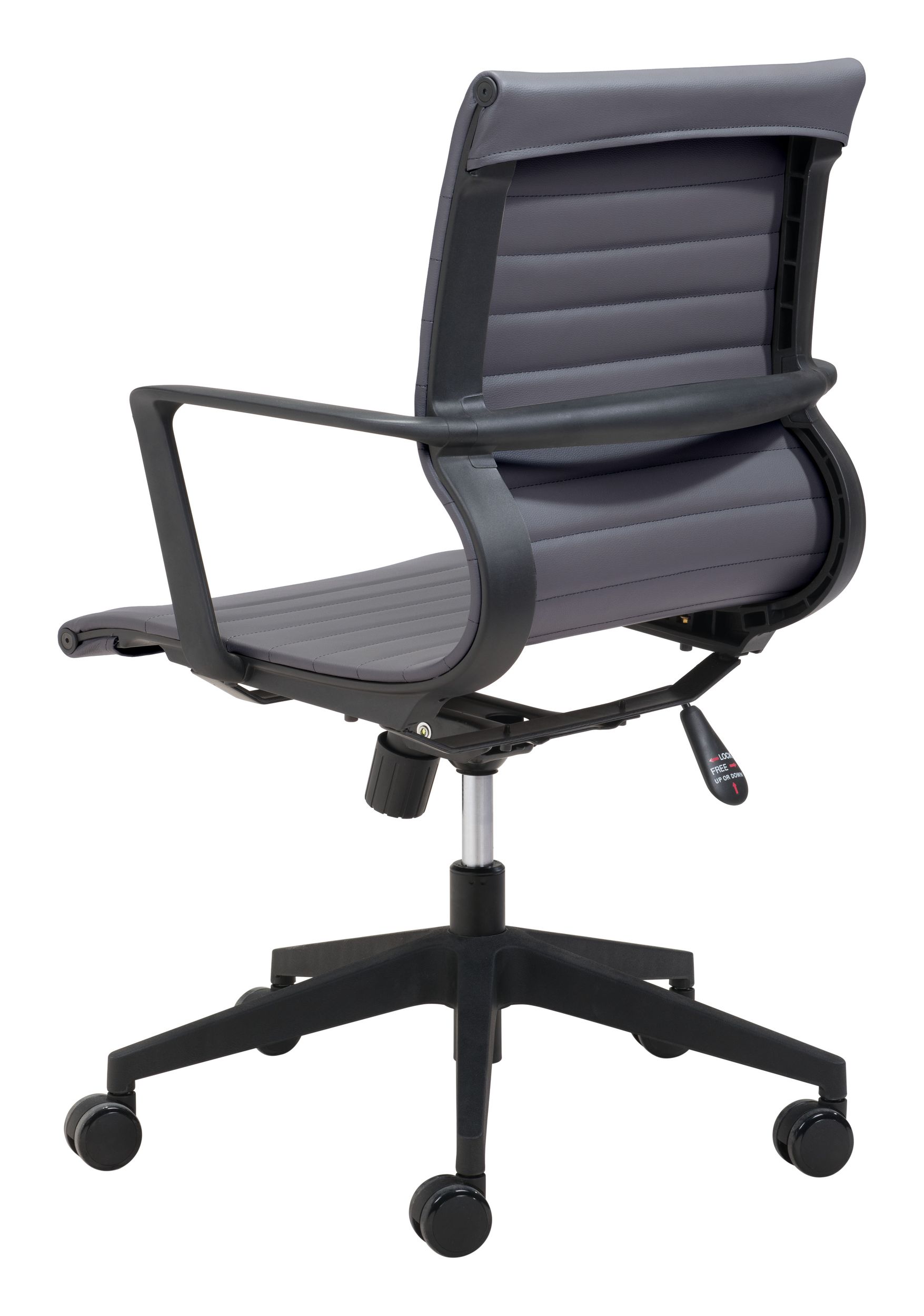 Stacy Faux Leather Office Chair Dark