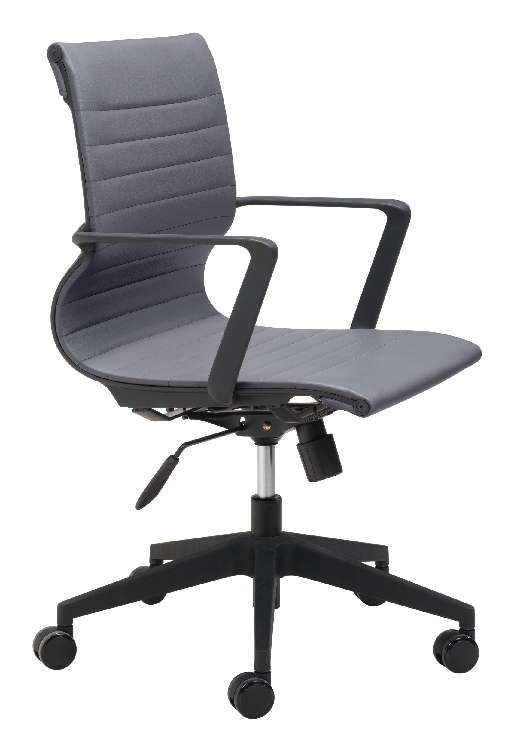 Stacy Faux Leather Office Chair Dark