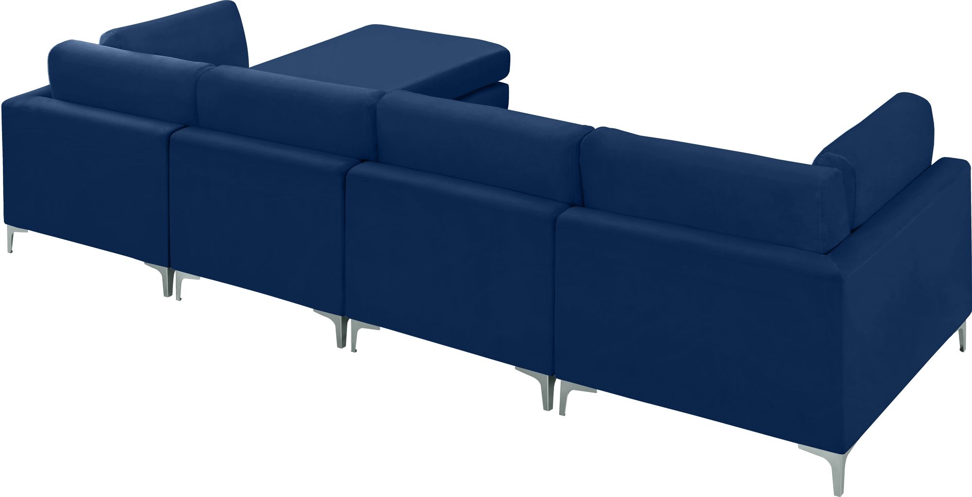 Julia 142" 5-Piece Velvet Modular Reversible Sectional