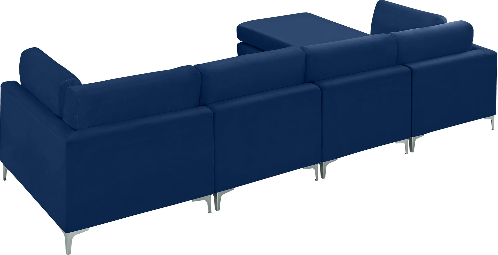 Julia 142" 5-Piece Velvet Modular Reversible Sectional