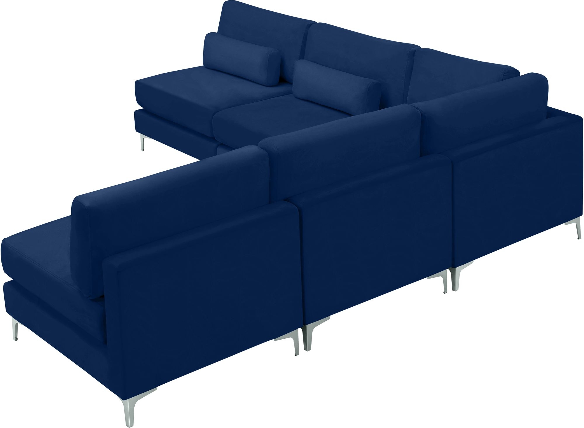 Julia 104.5" 5-Piece Velvet Modular Armless Sectional
