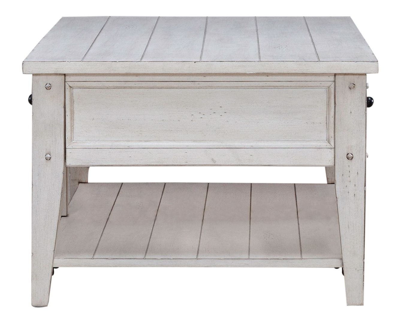 Lake House Rectangular Wood Cocktail Table w/2 Drawers