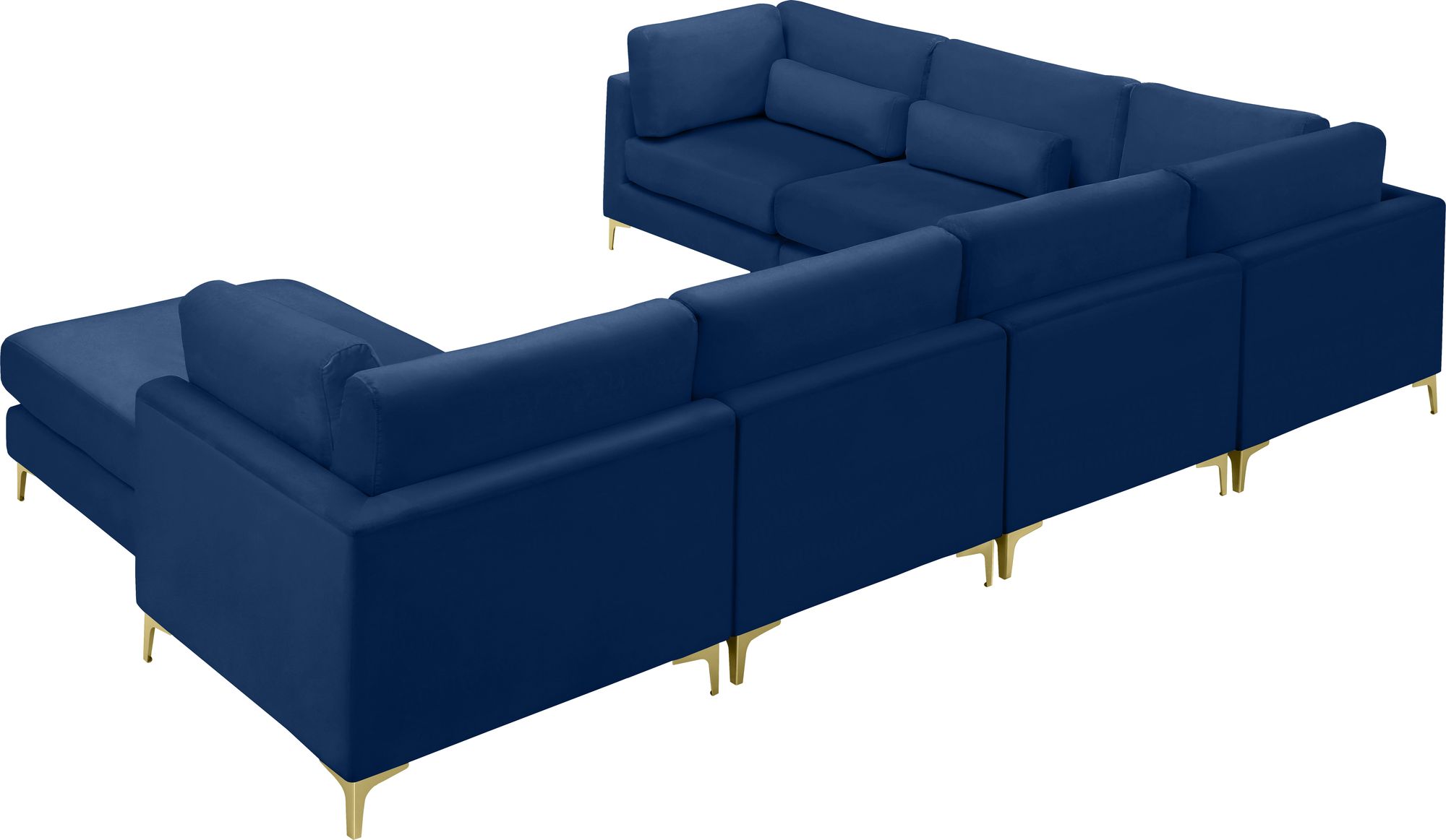 Julia 142" 7-Piece Velvet Modular Reversible Sectional