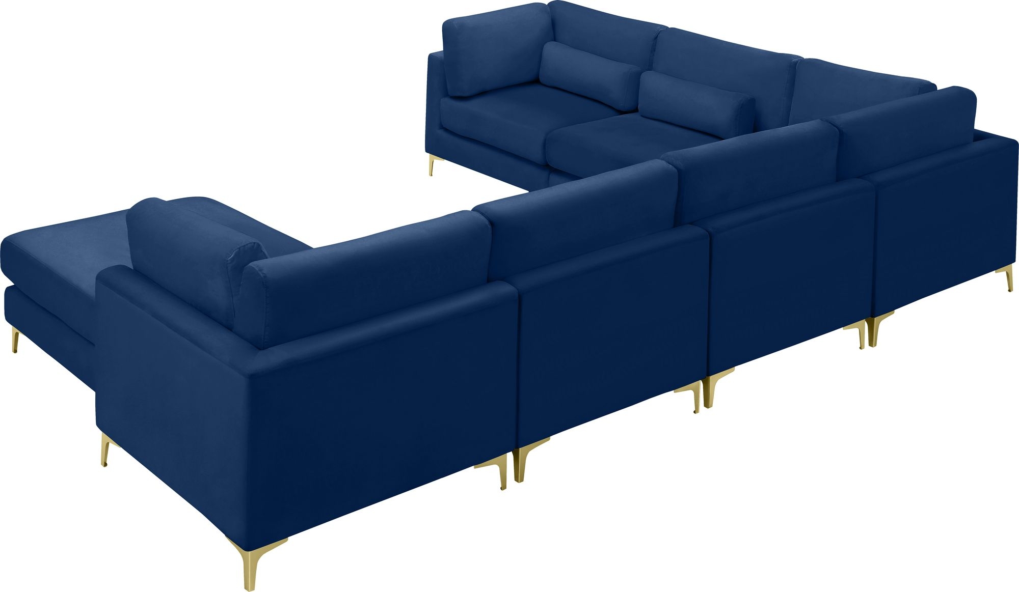Julia 142" 7-Piece Velvet Modular Reversible Sectional