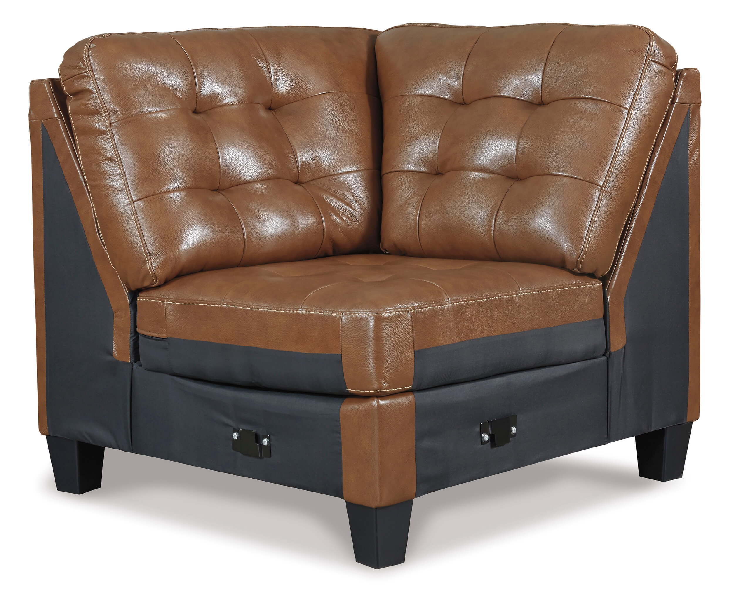 Baskove 3-Piece Leather L-Shaped Sectional