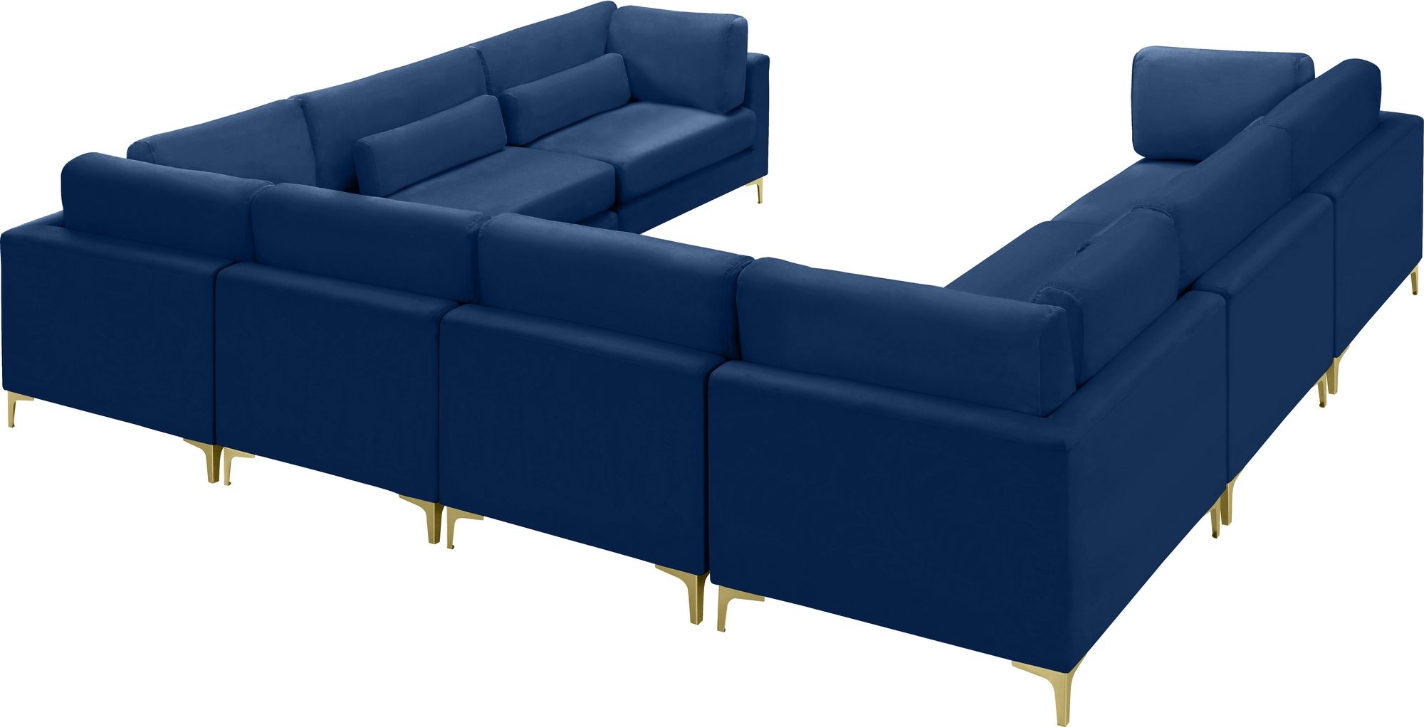 Julia 142" 8-Piece Velvet Modular Sectional
