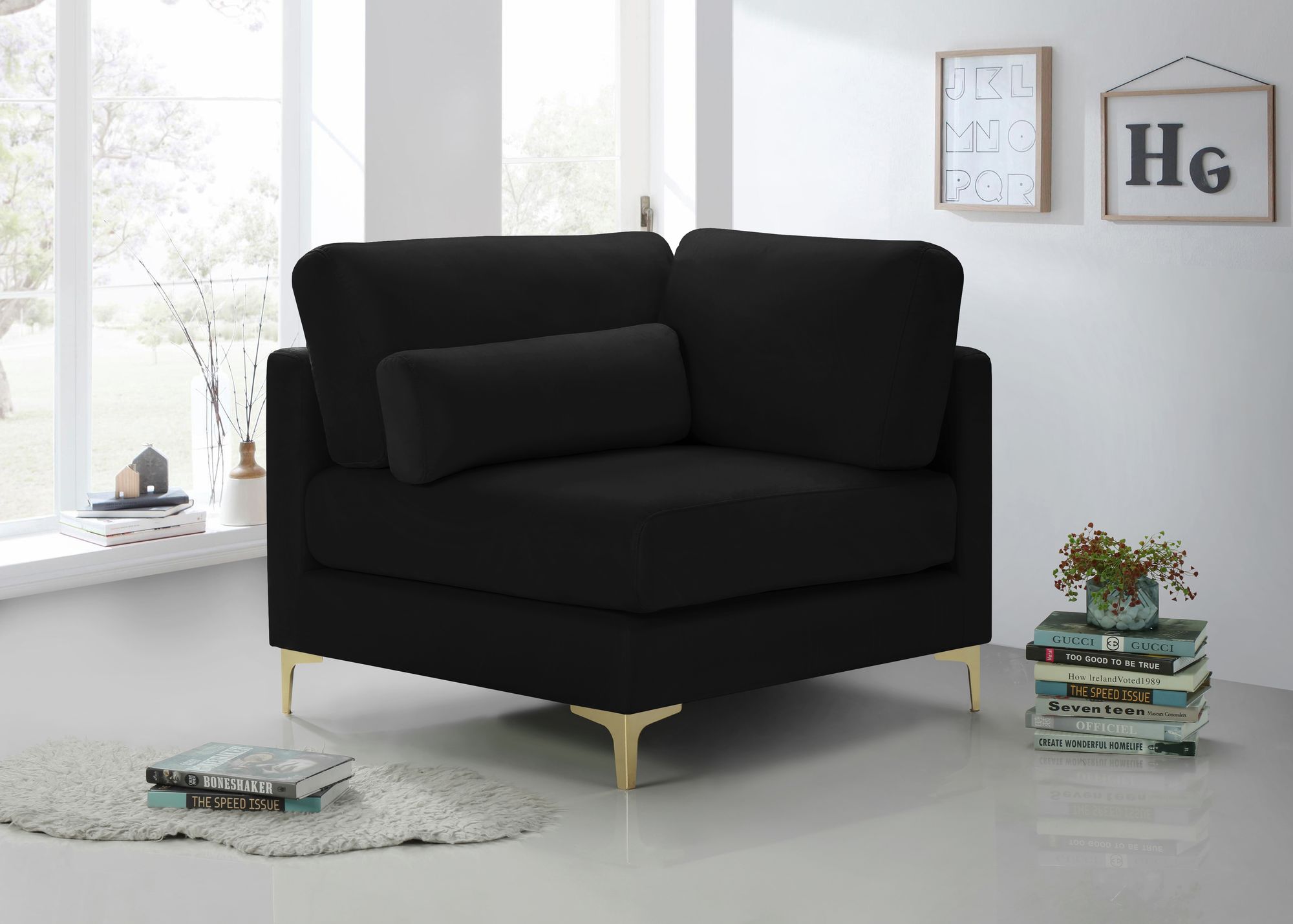 Julia Velvet Modular Corner Chair