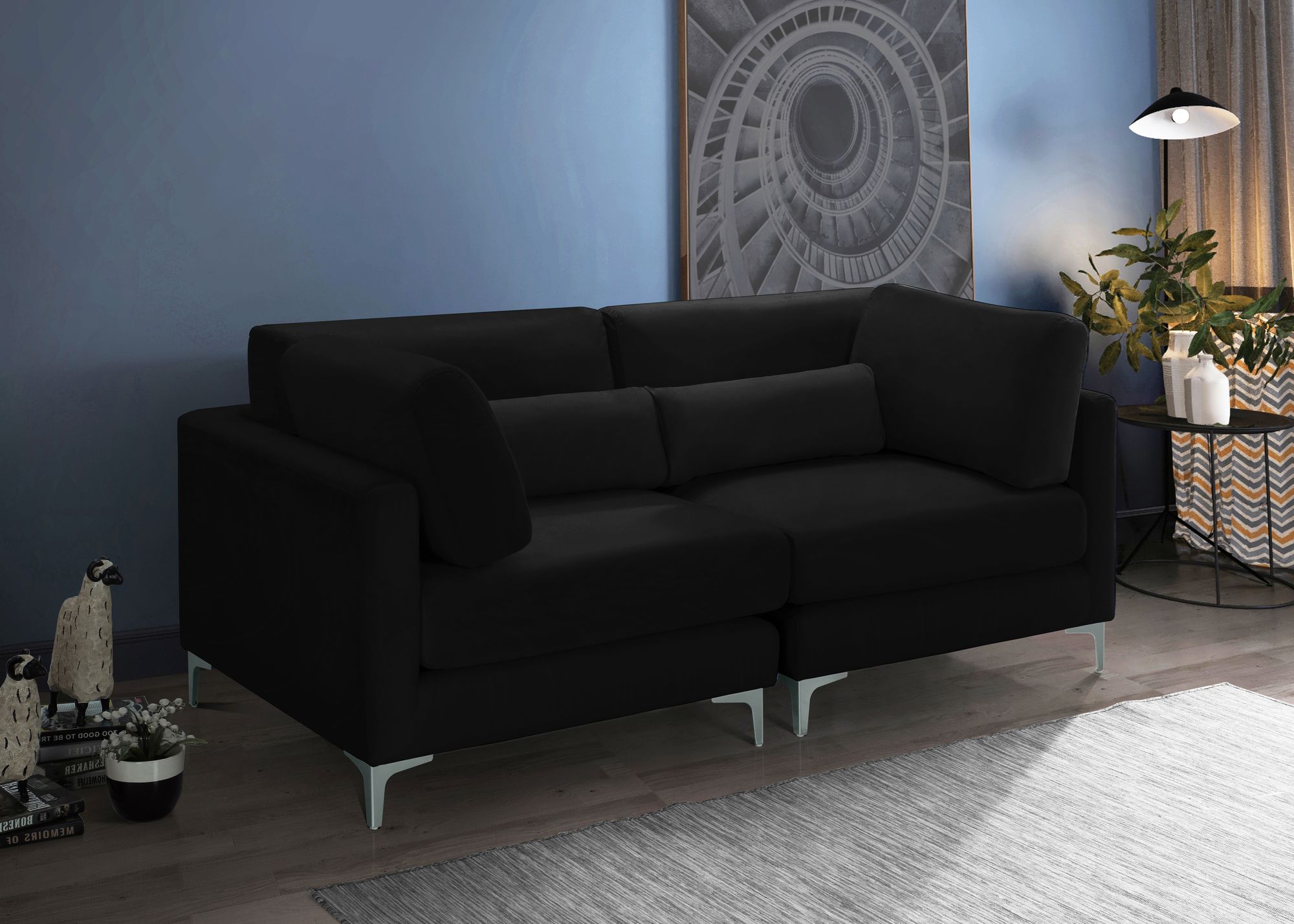 Julia 75" Velvet Modular Sofa