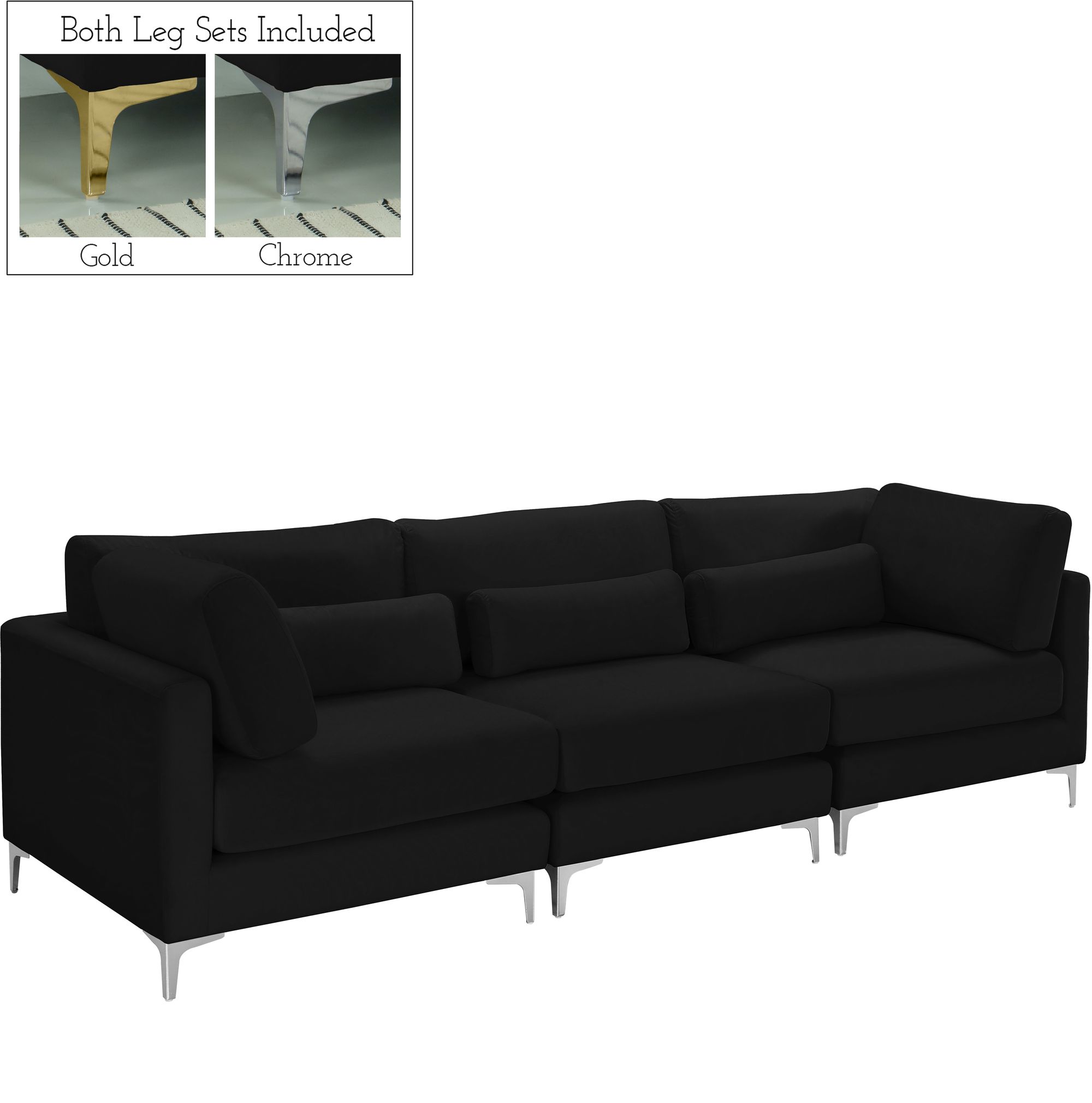 Julia 108" Velvet Modular Sofa