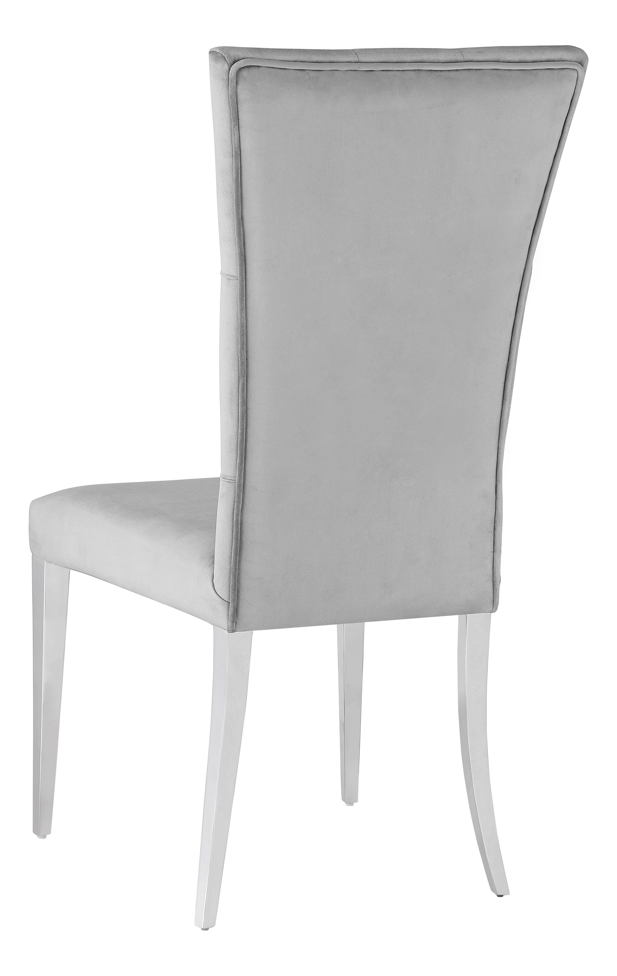 Kerwin Tufted Fabric Side Chair with Chrome Base