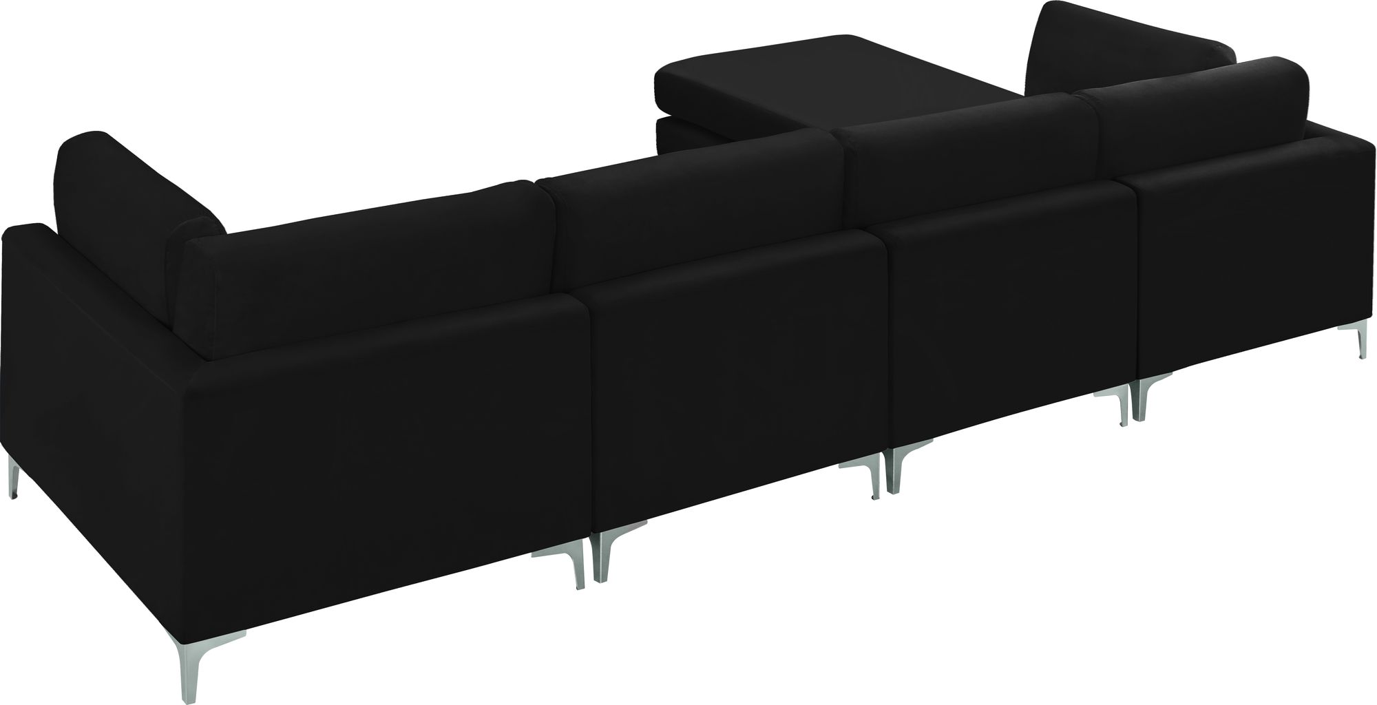 Julia 142" 5-Piece Velvet Modular Reversible Sectional