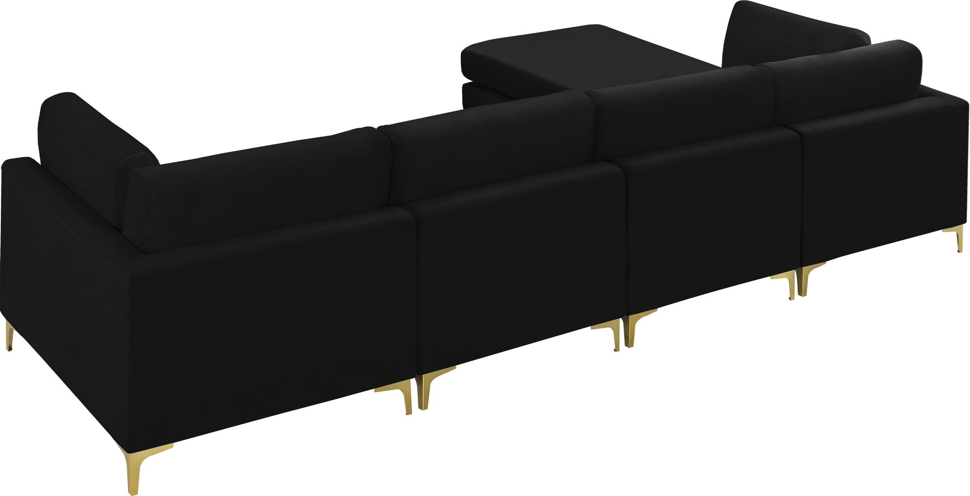Julia 142" 5-Piece Velvet Modular Reversible Sectional