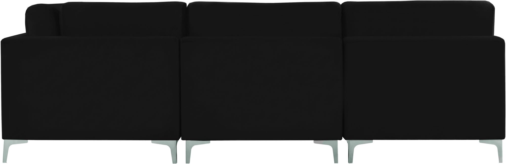 Julia 104.5" 5-Piece Velvet Modular Armless Sectional