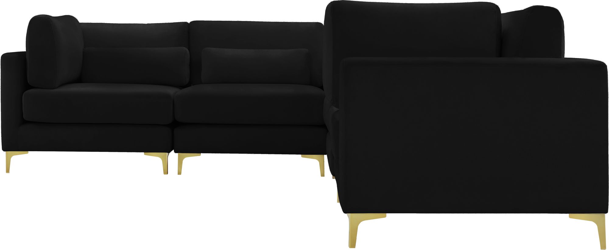 Julia 142" 6-Piece Velvet Modular Sectional