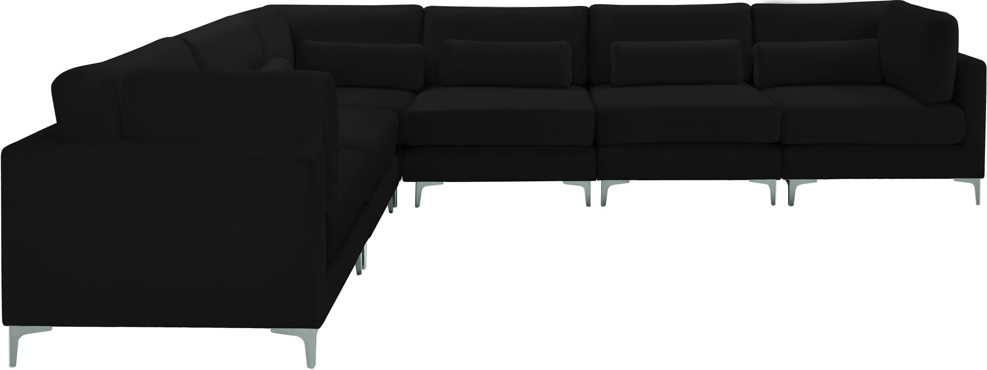 Julia 142" 6-Piece Velvet Modular Sectional