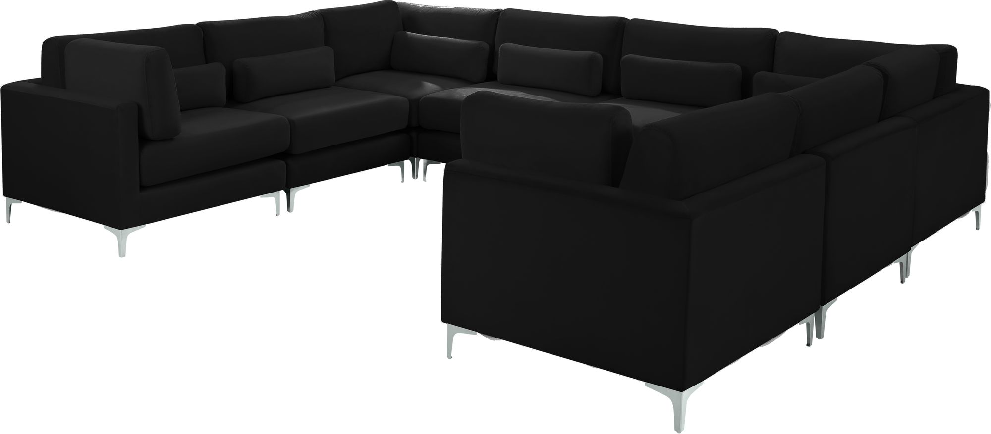Julia 142" 8-Piece Velvet Modular Sectional