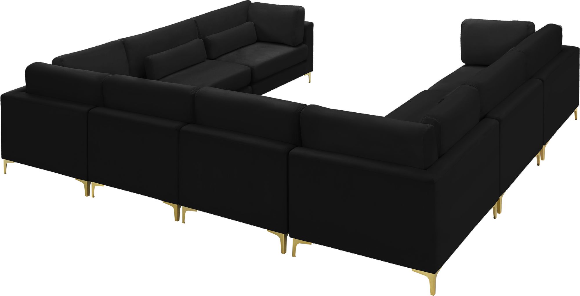 Julia 142" 8-Piece Velvet Modular Sectional