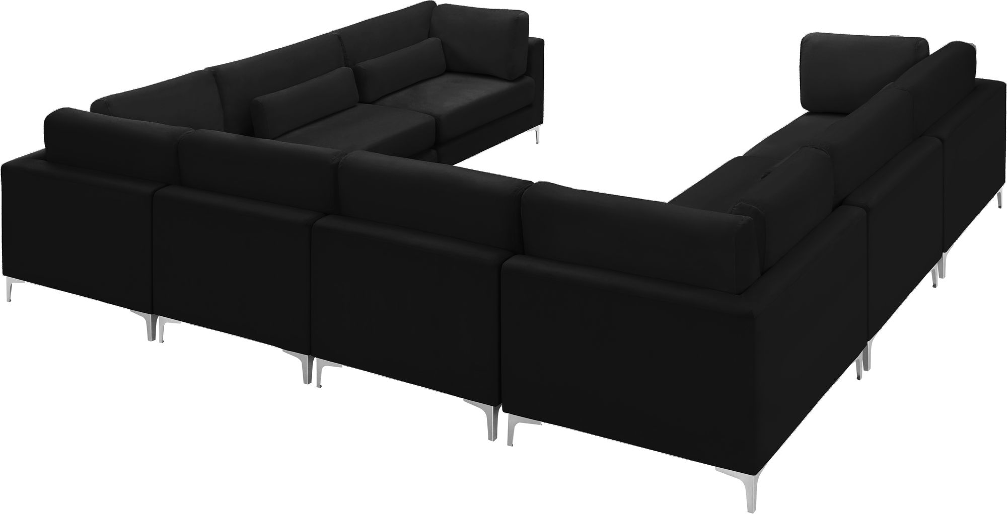Julia 142" 8-Piece Velvet Modular Sectional