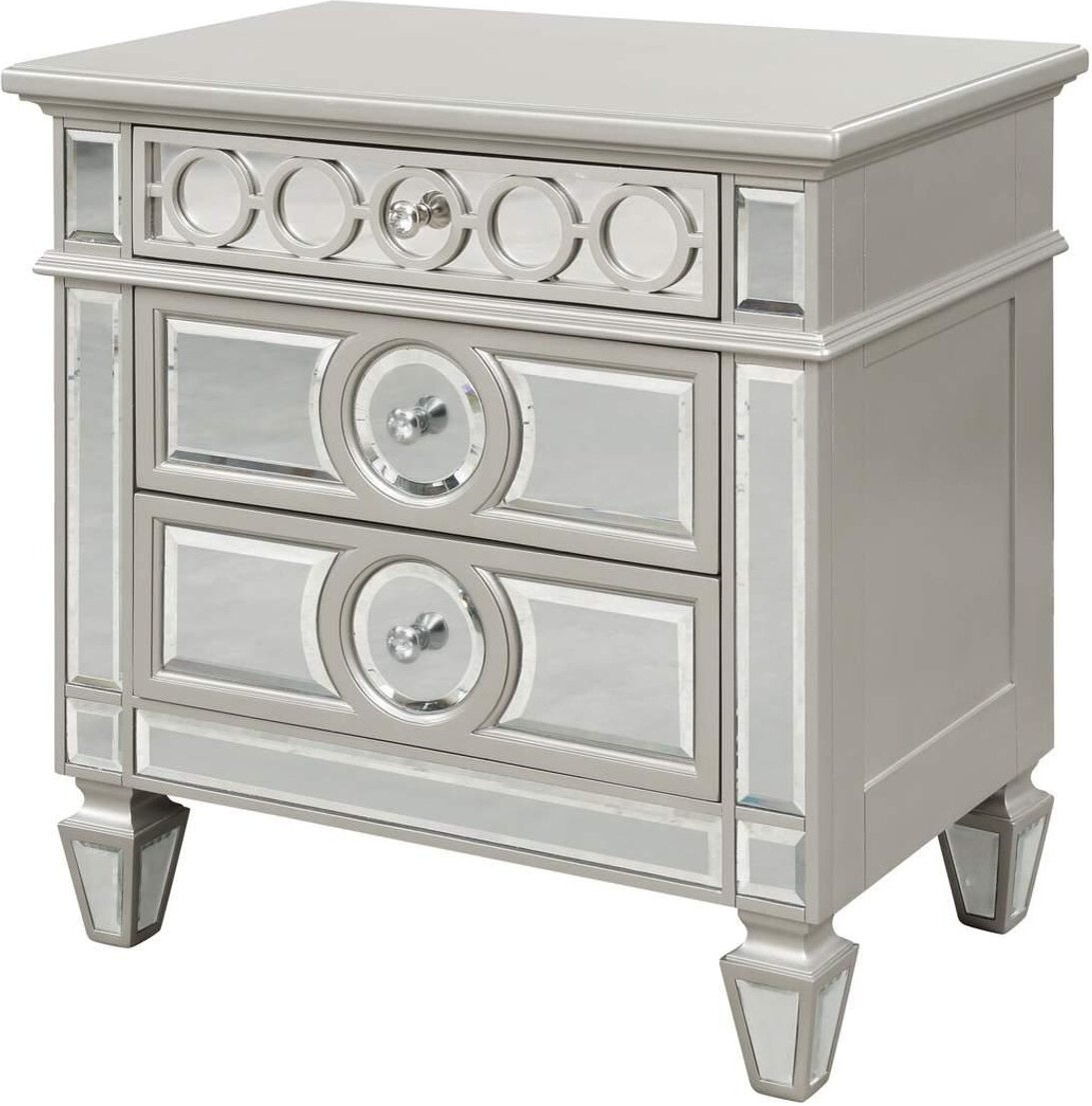 Symphony 2-Drawer Wood Veneer Nightstand