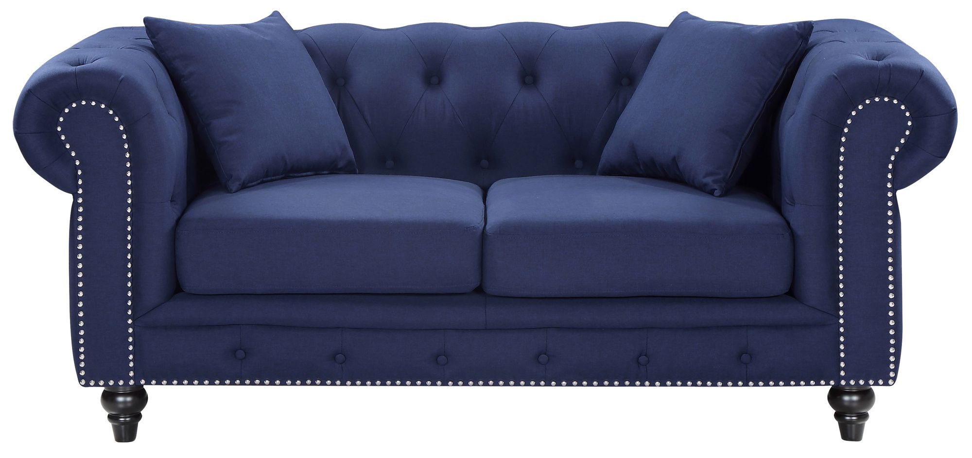Chesterfield Linen Loveseat