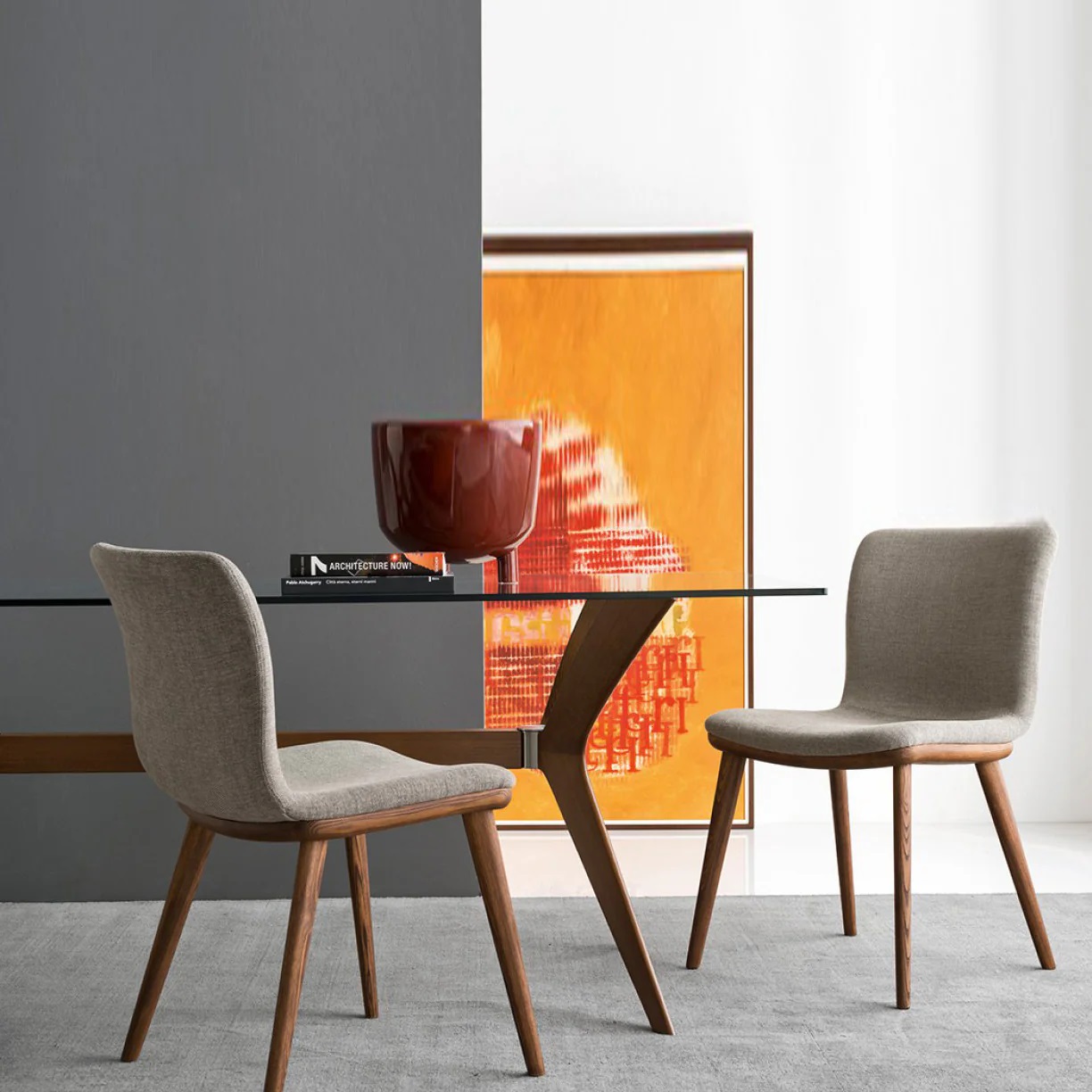 Annie Malmo Fabric/Wood Dining Chair