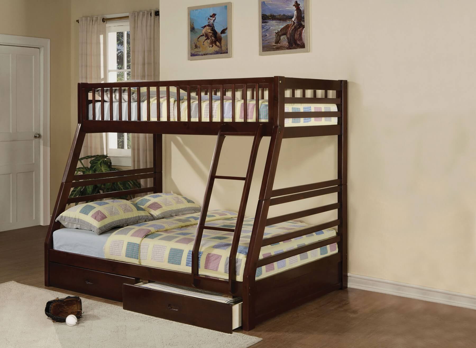 Jason Full/Twin Size Bunk Bed, Espresso by ACME