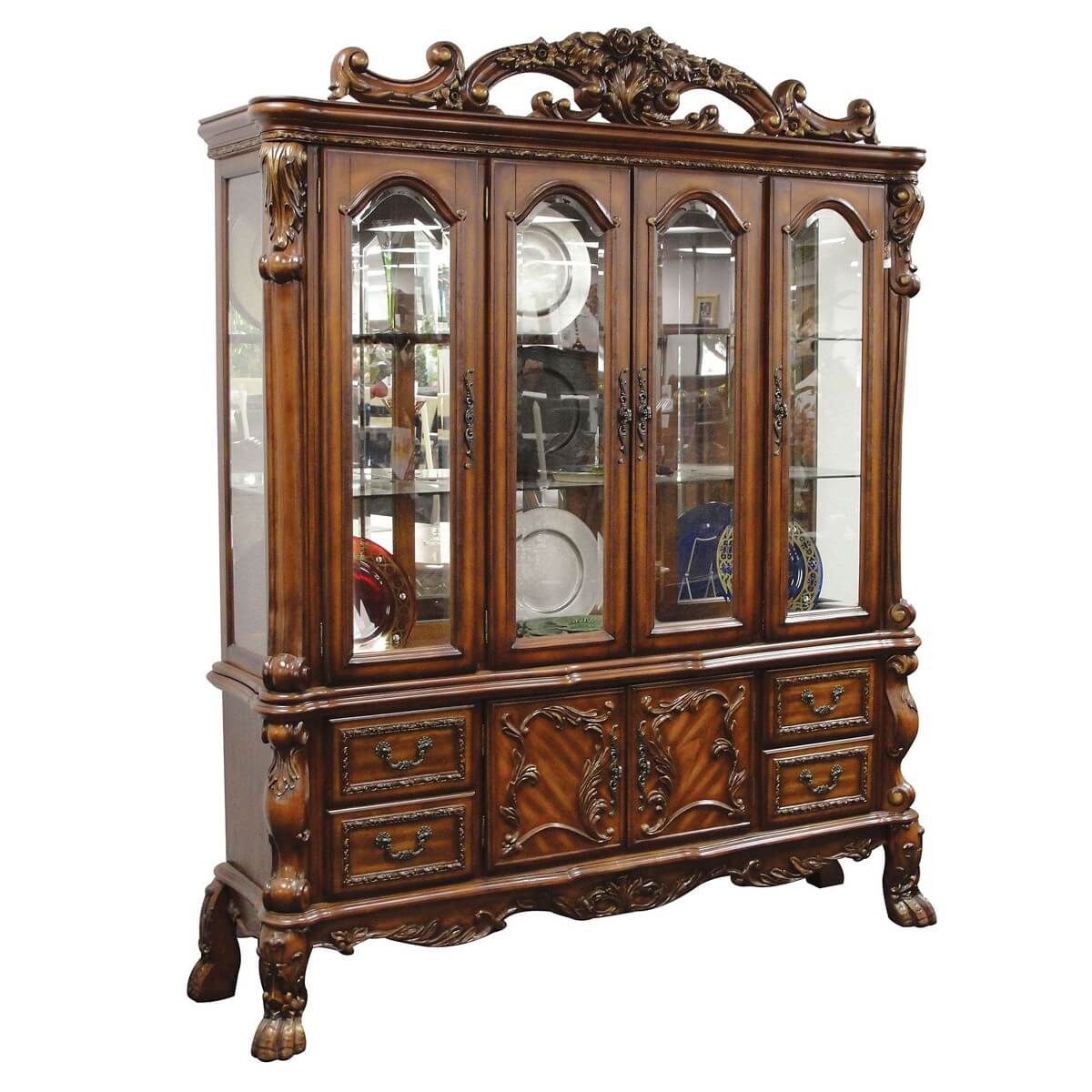 Dresden Wood/Wood Veneer China Cabinet by ACME