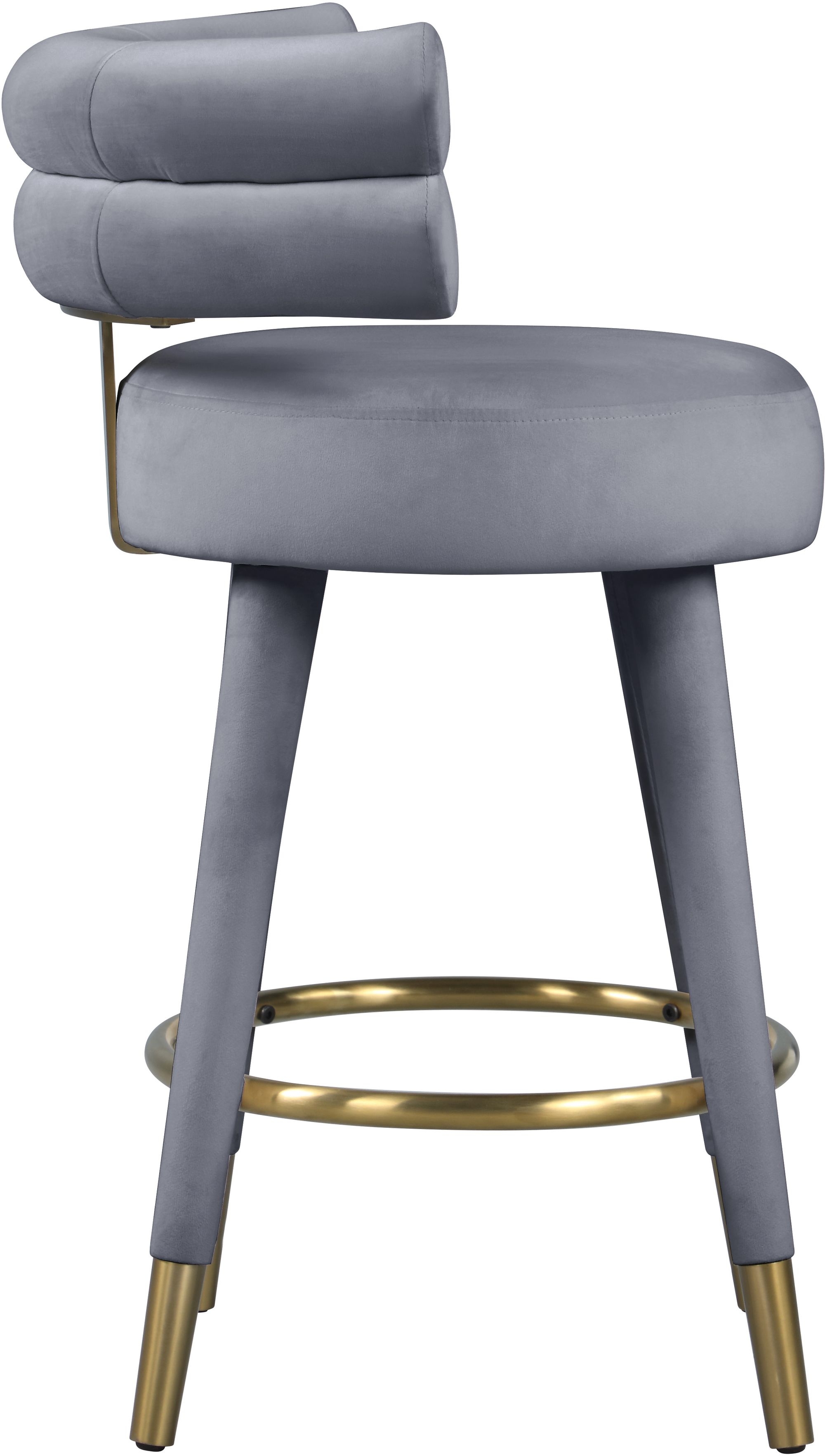Fitzroy Velvet Upholstered Counter Stool