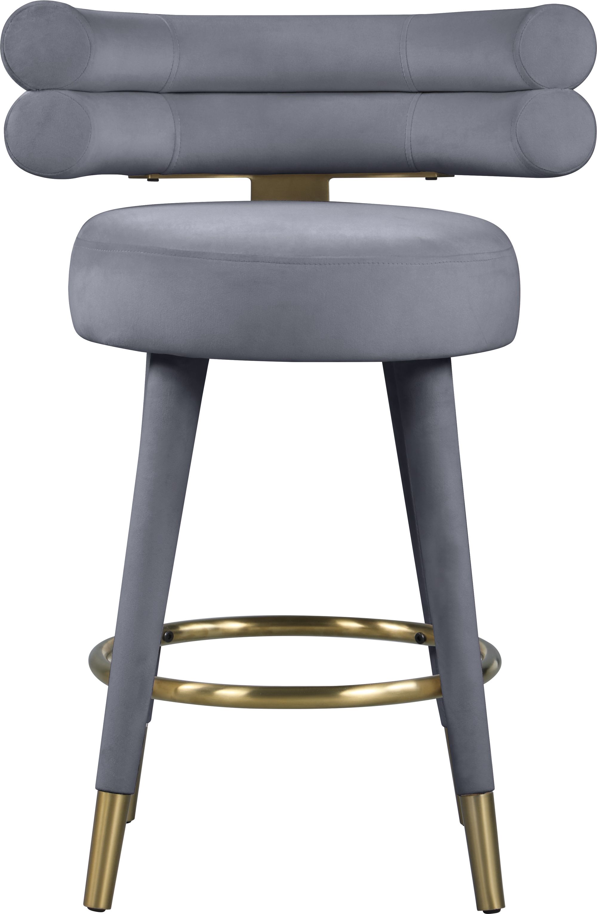 Fitzroy Velvet Upholstered Counter Stool