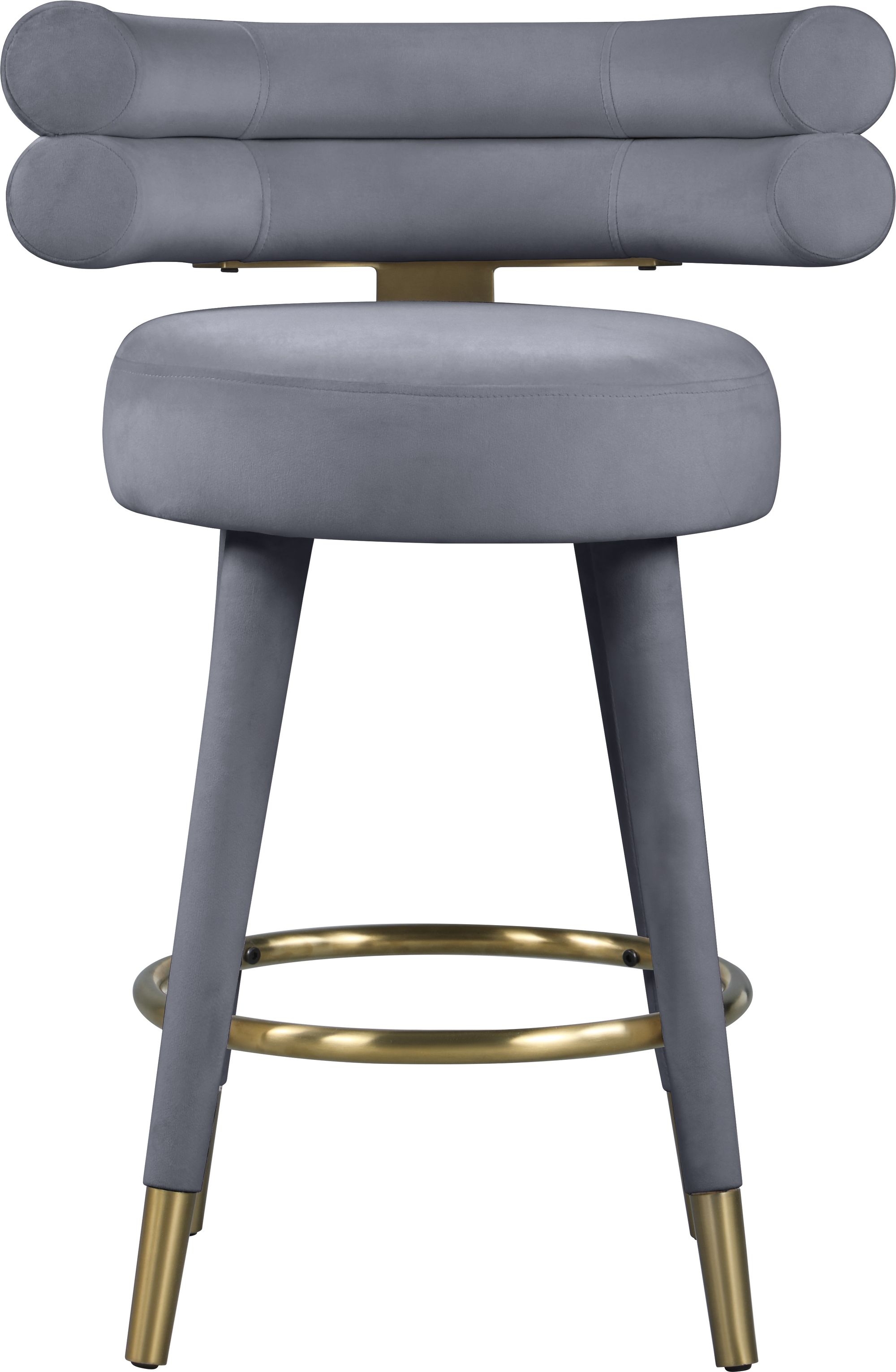 Fitzroy Velvet Upholstered Counter Stool