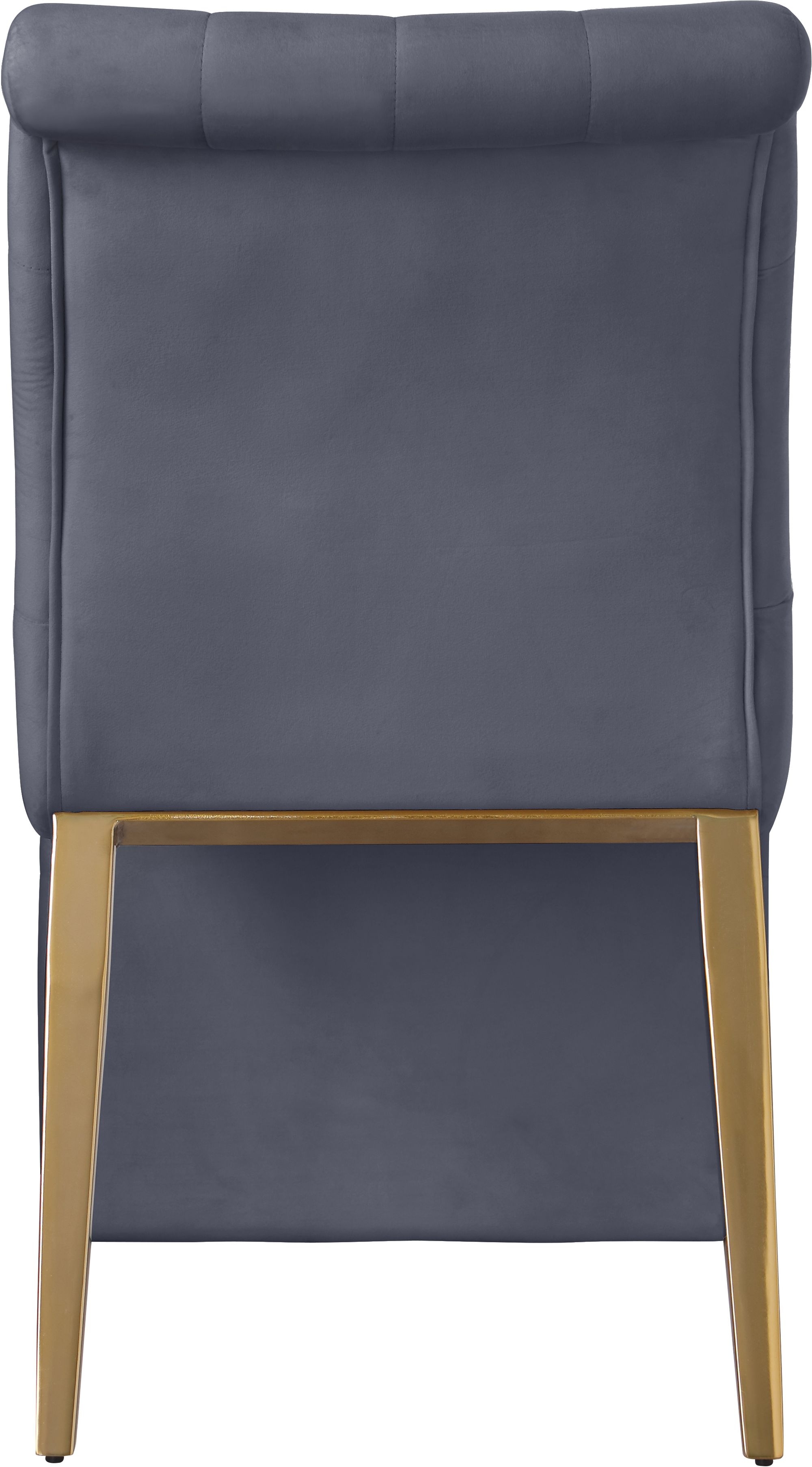 Curve Velvet Dining Chair with Gold Iron Legs