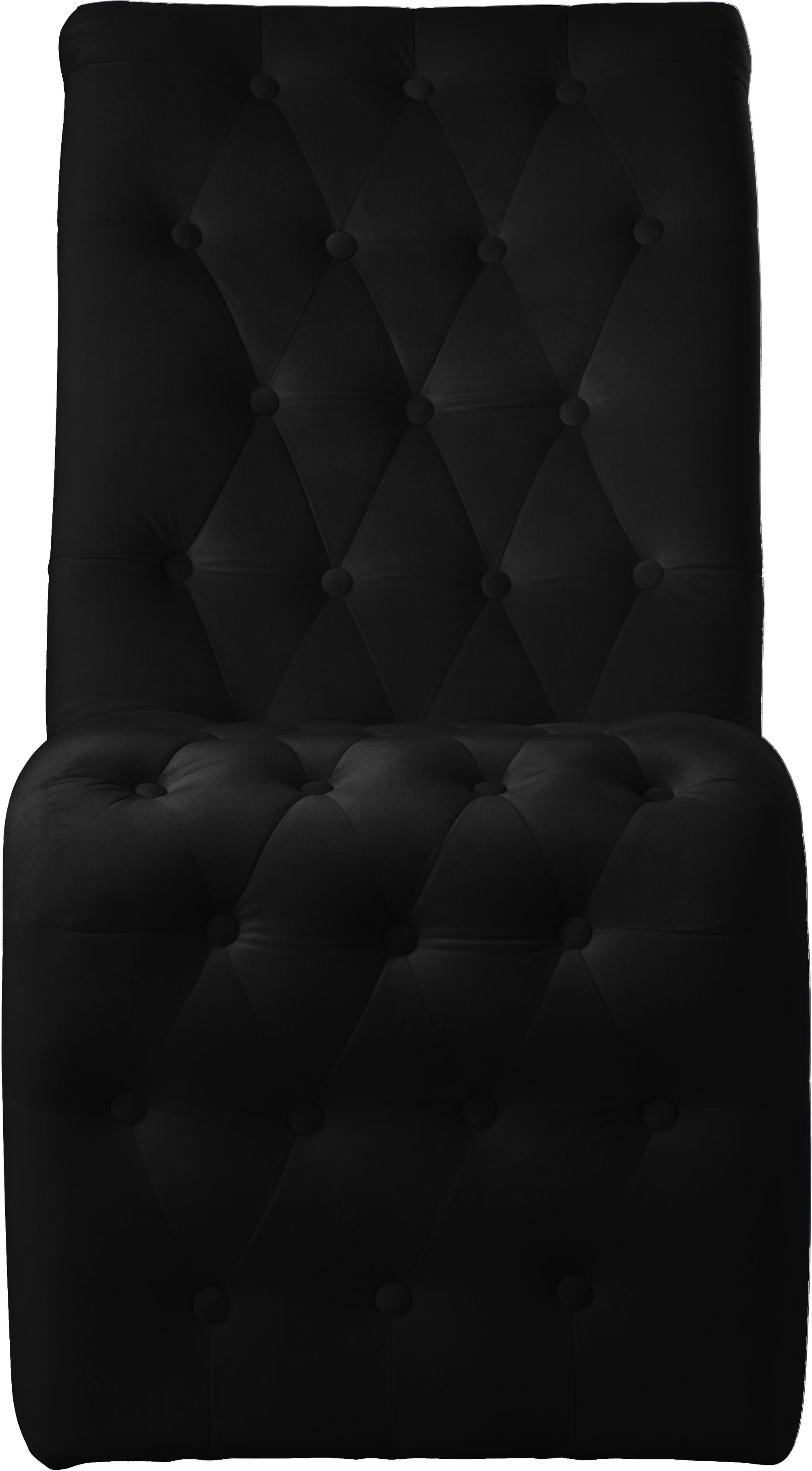Curve Velvet Dining Chair with Gold Iron Legs