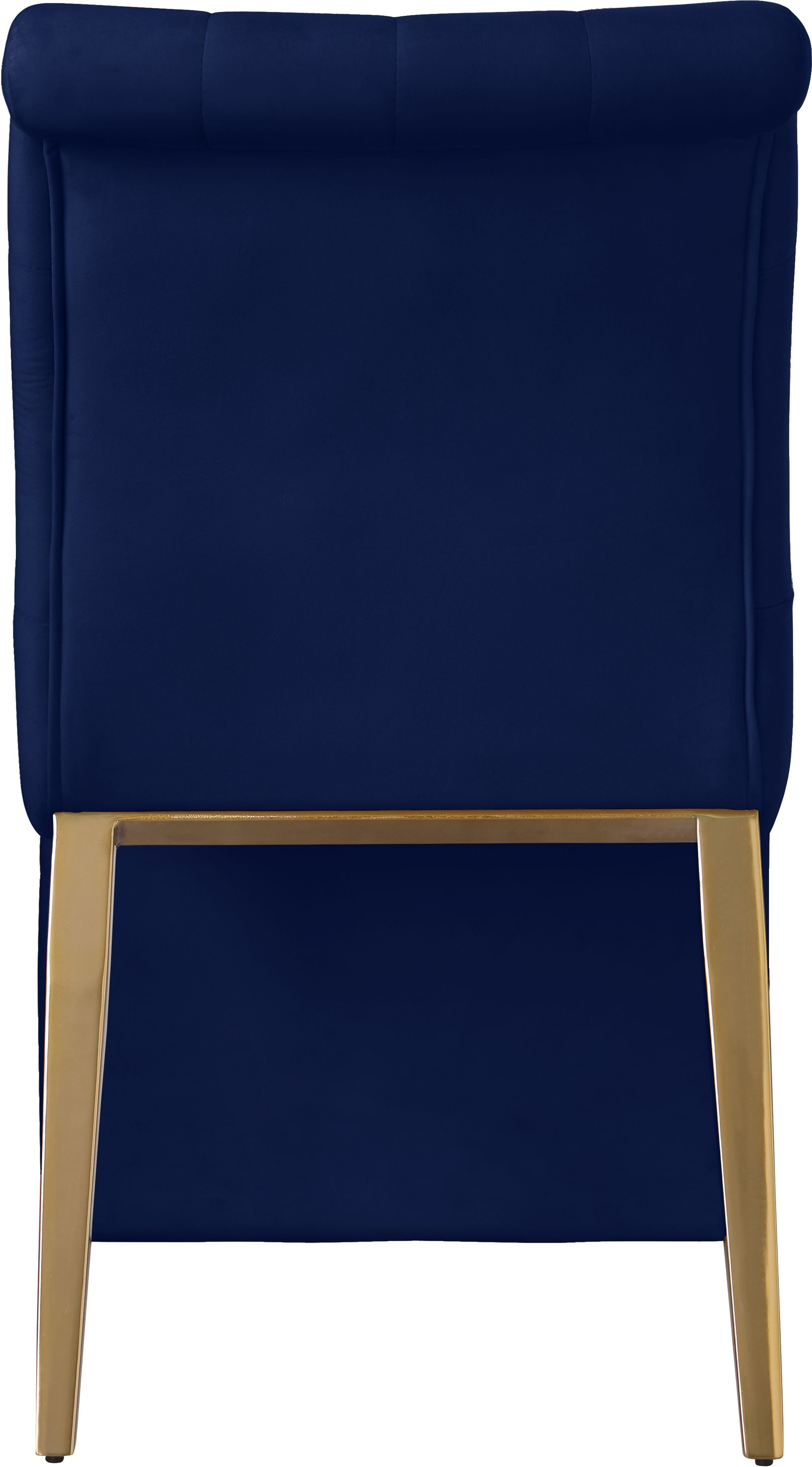 Curve Velvet Dining Chair with Gold Iron Legs