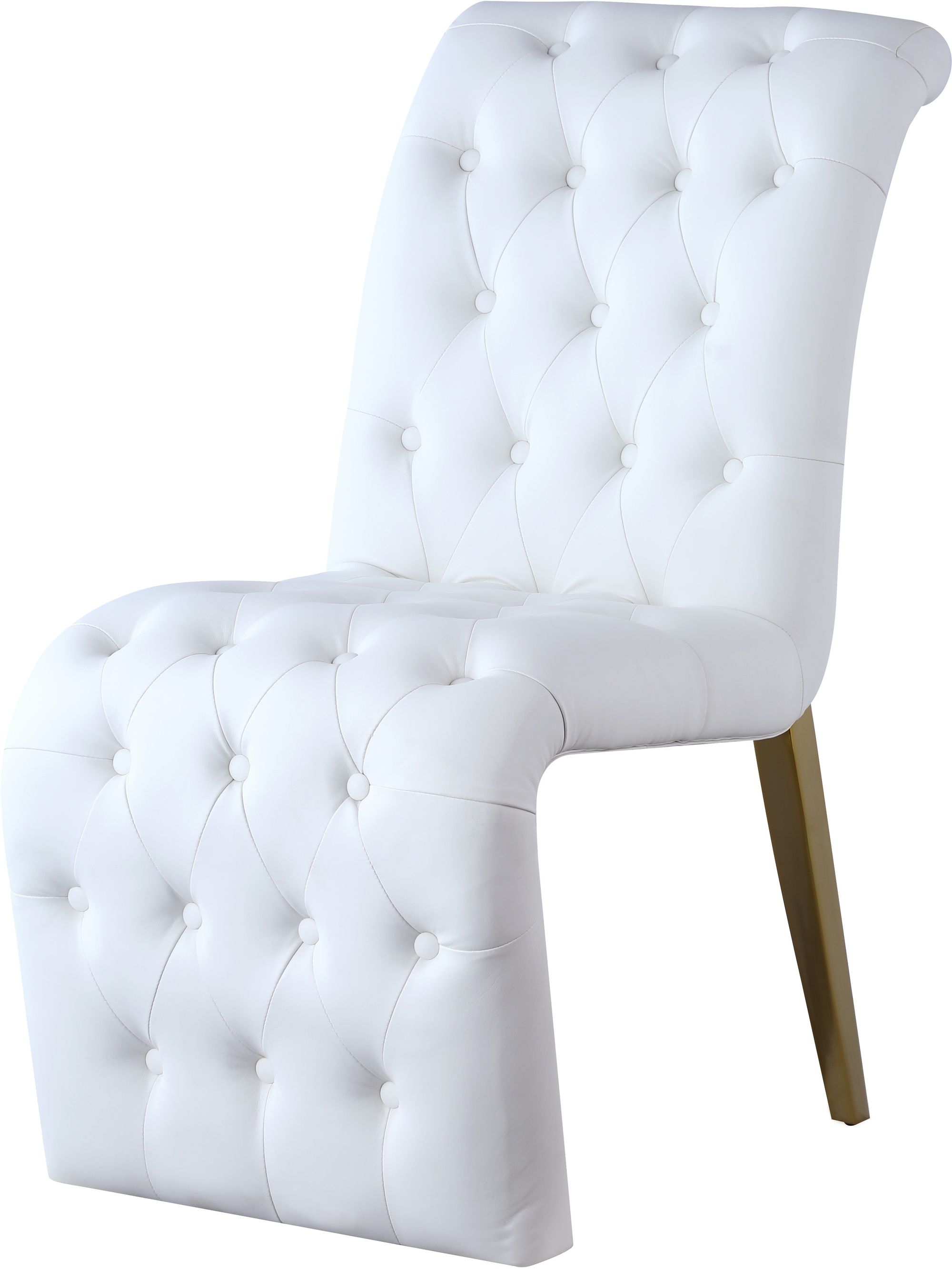 Curve Velvet Dining Chair with Gold Iron Legs