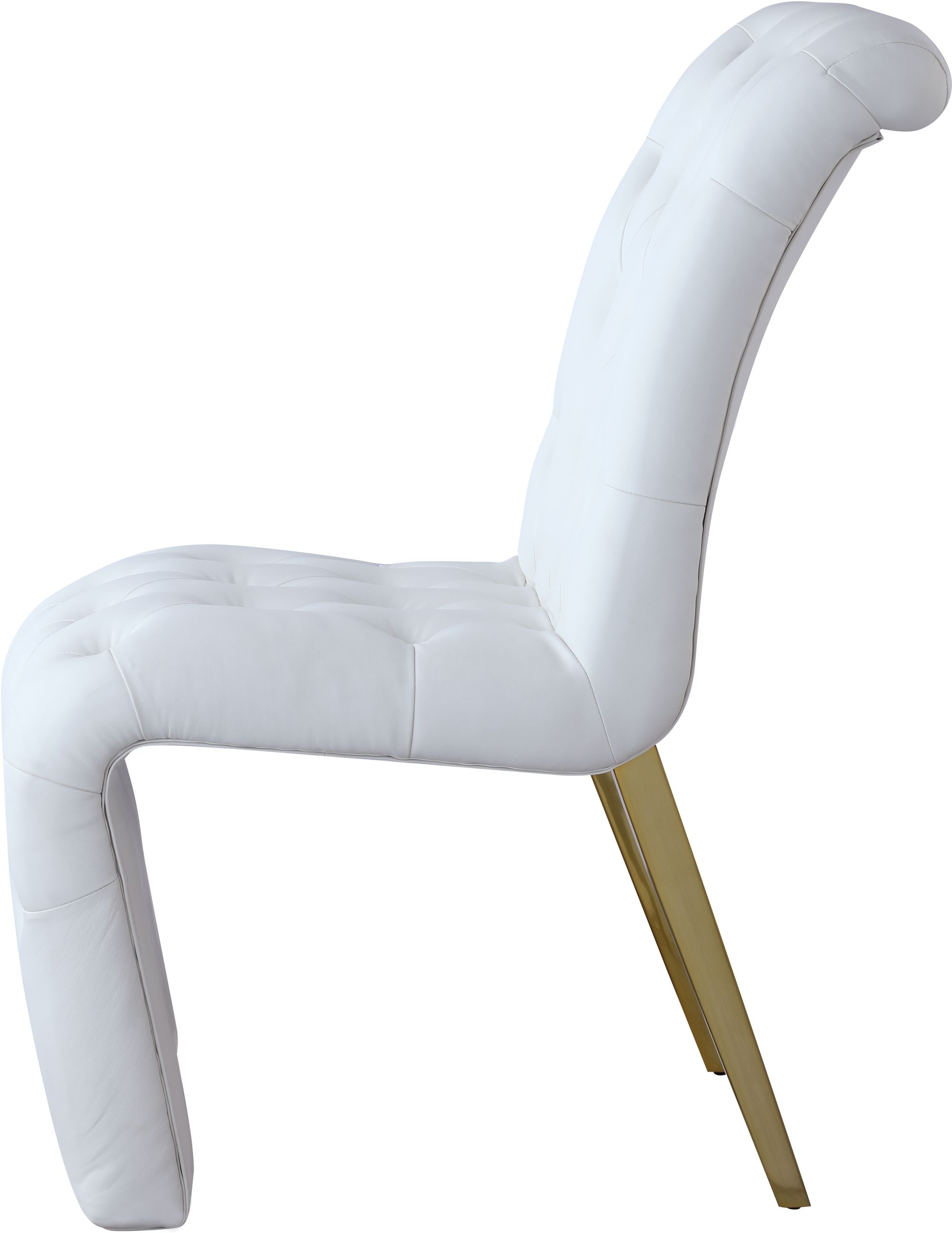 Curve Velvet Dining Chair with Gold Iron Legs