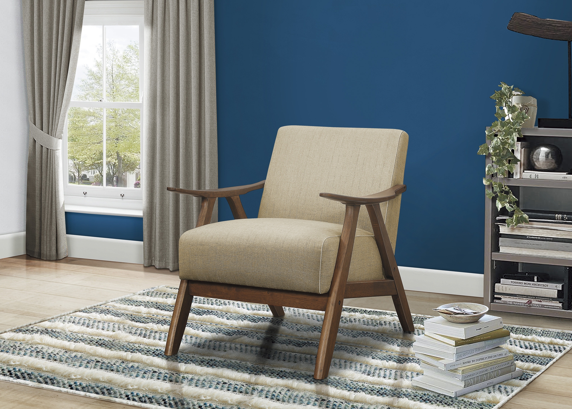 Damala Polyester Fabric Accent Chair