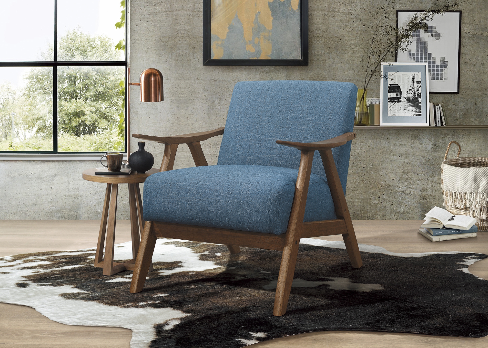 Damala Polyester Fabric Accent Chair