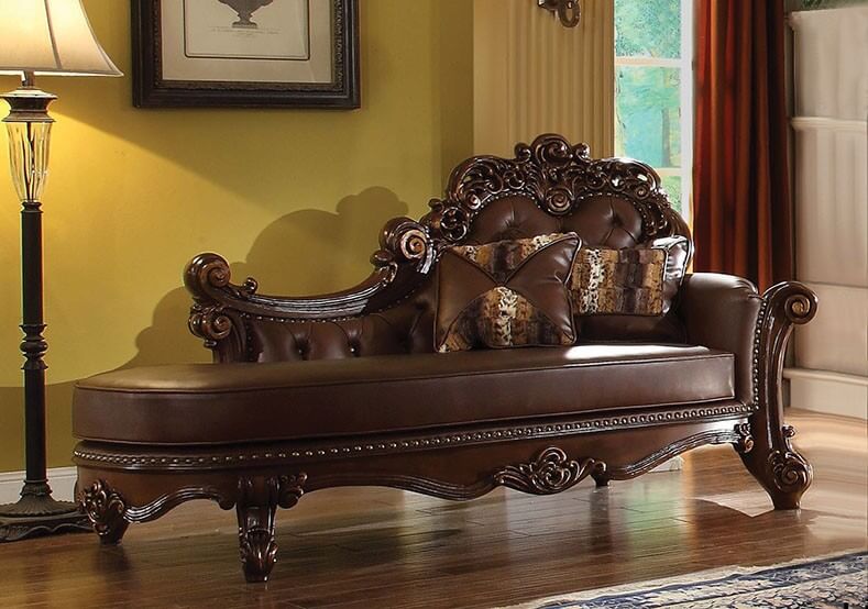 Vendome Chaise, Cherry by ACME