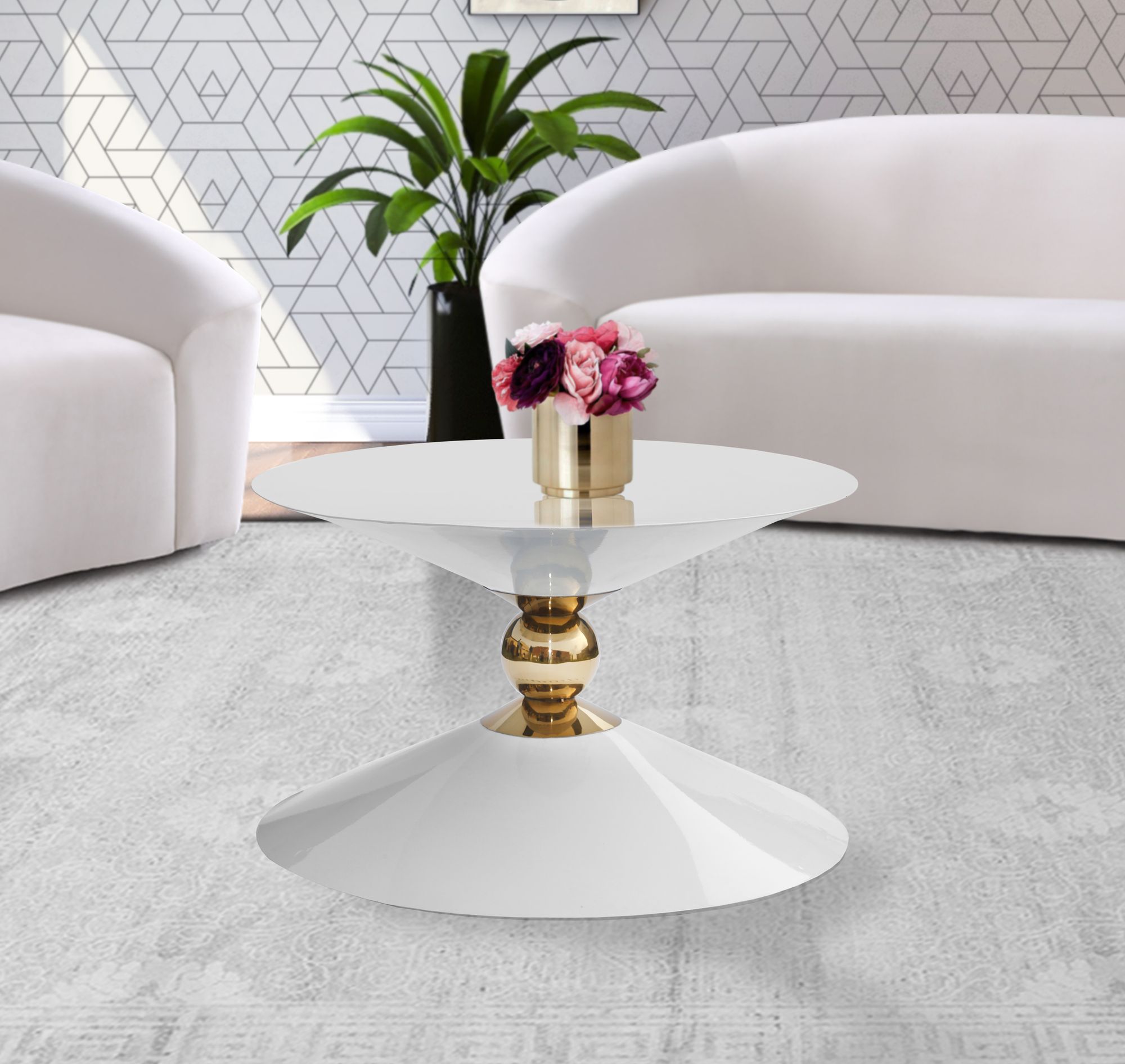 Malia 28" Round Metal Coffee Table