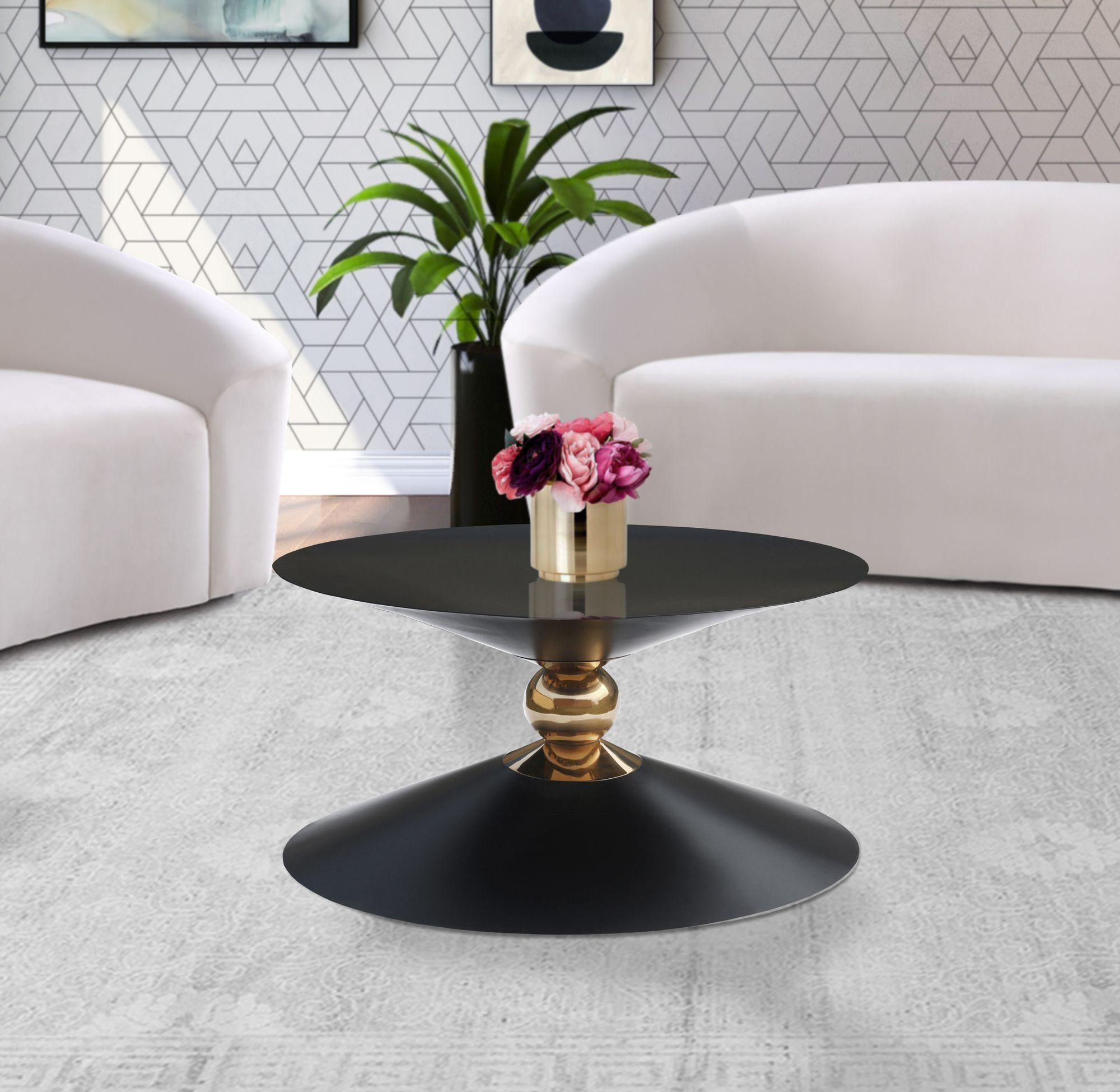 Malia 28" Round Metal Coffee Table