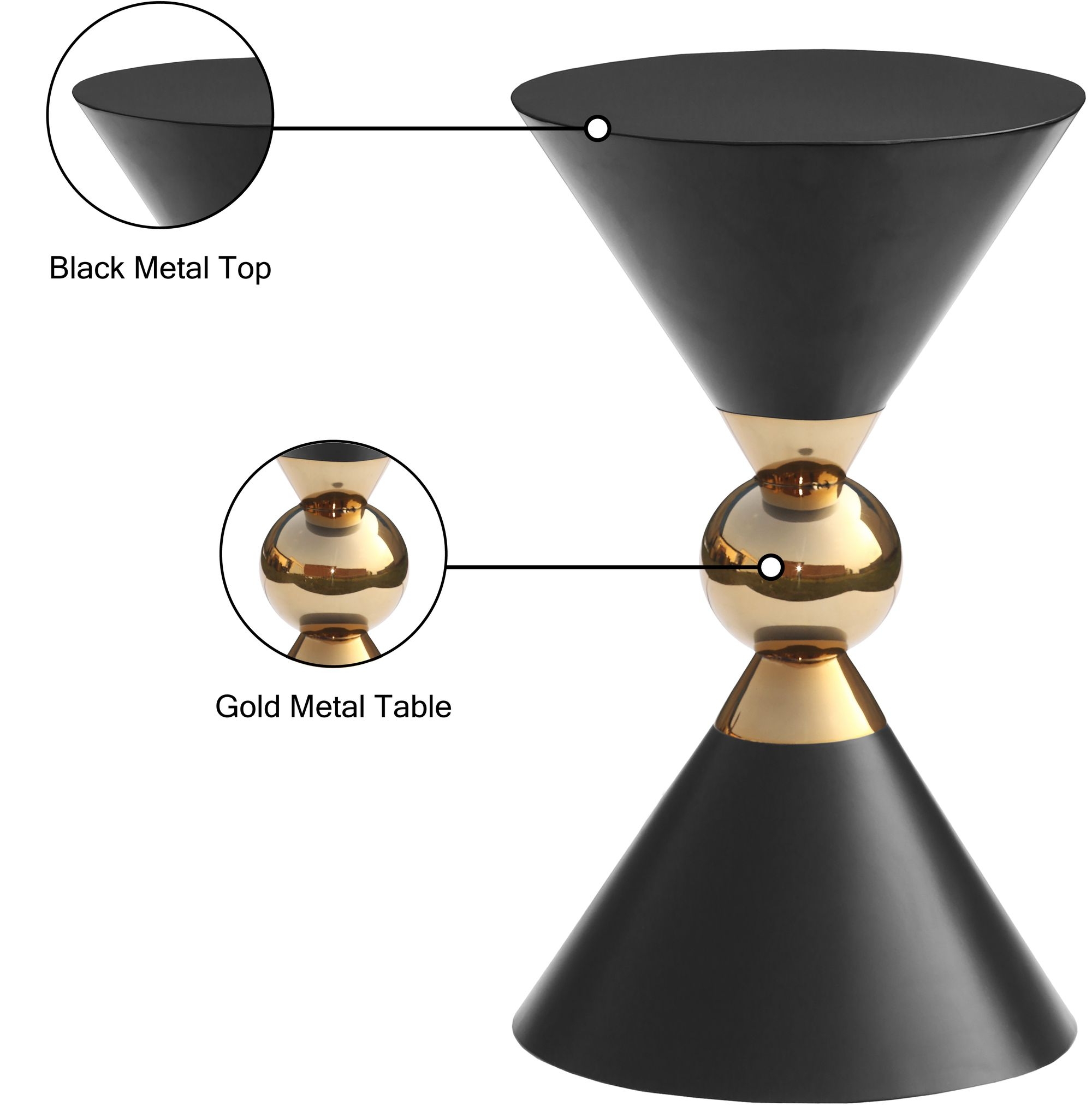 Malia 14" Round Metal End Table