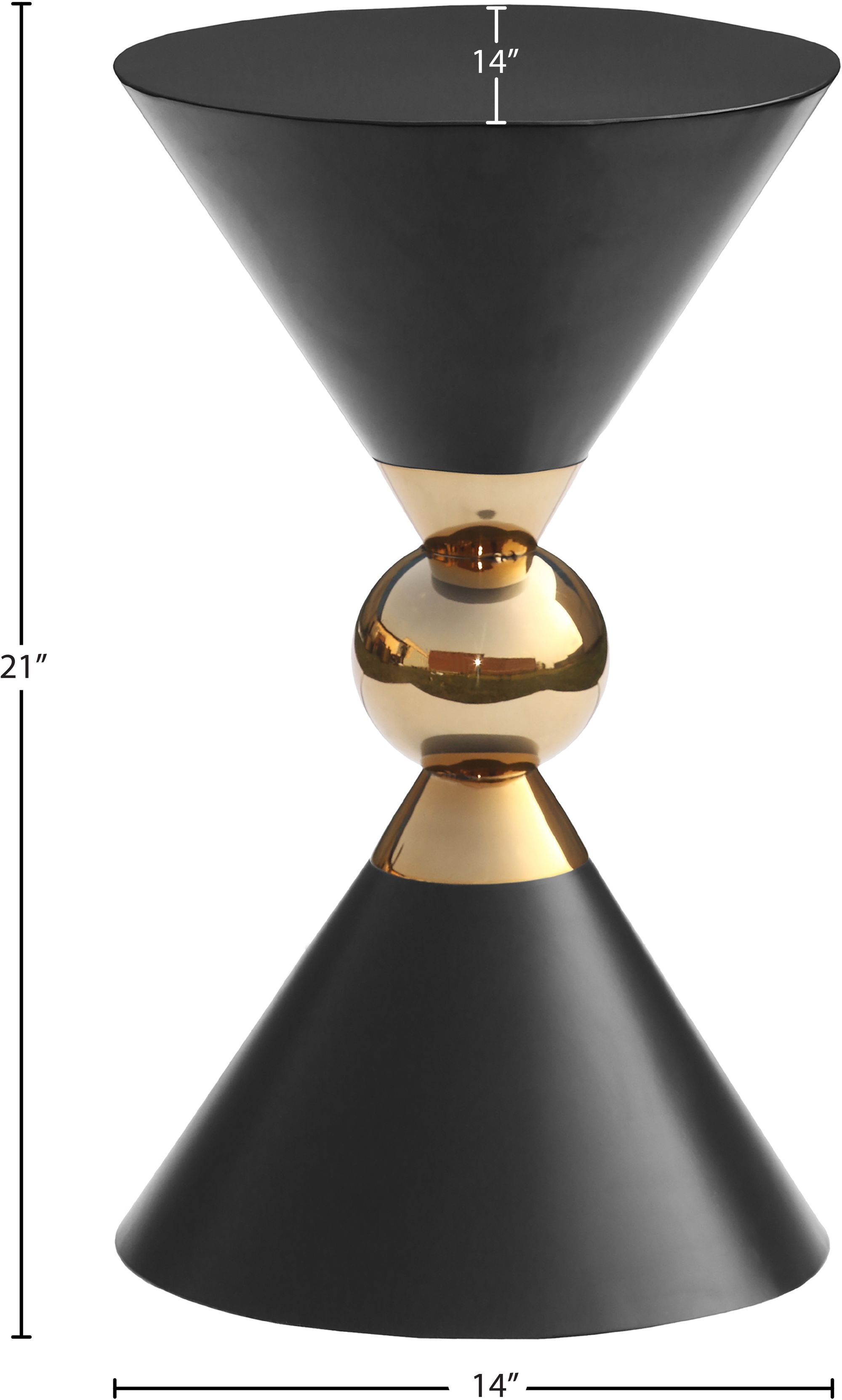 Malia 14" Round Metal End Table