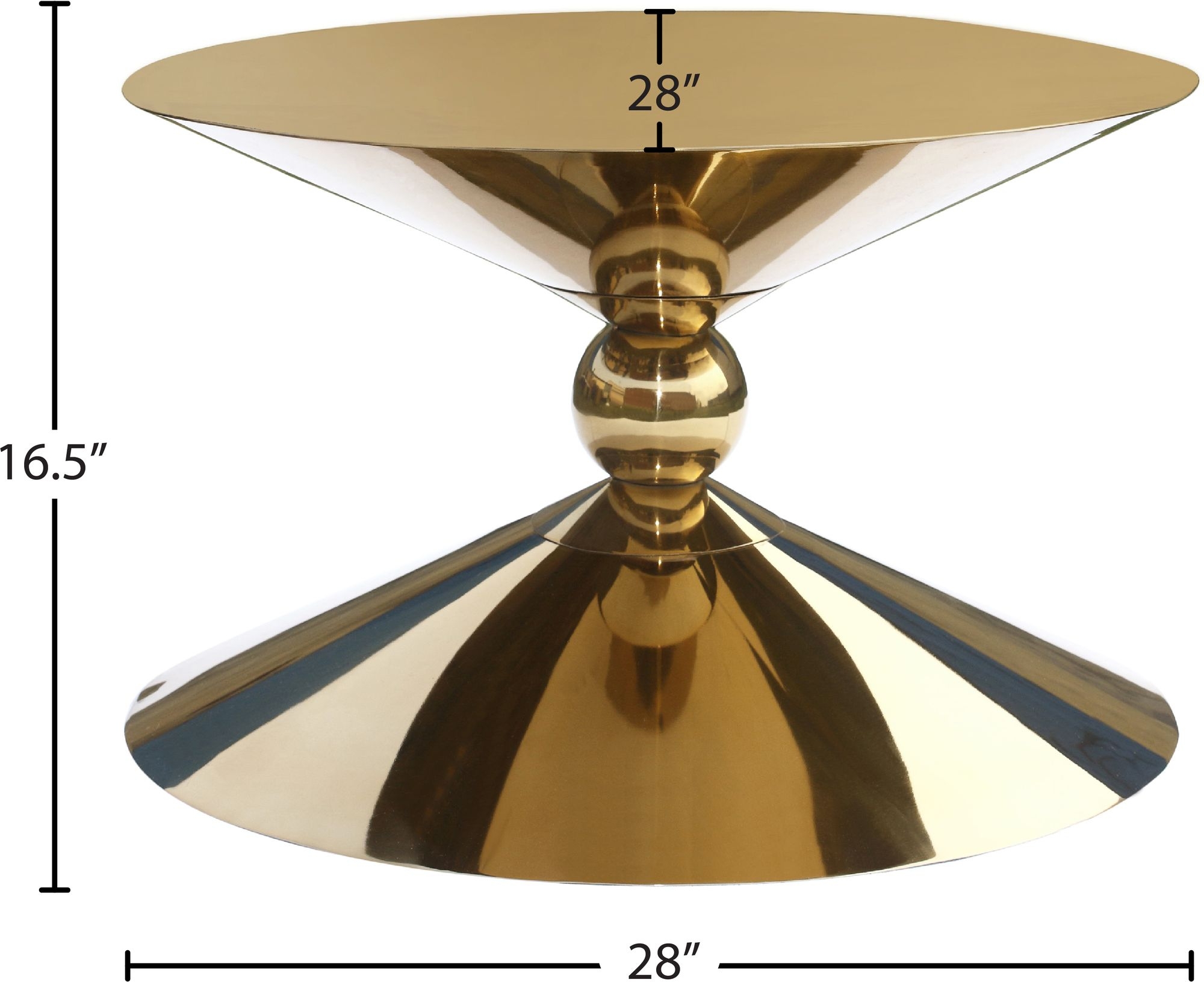 Malia 28" Round Metal Coffee Table