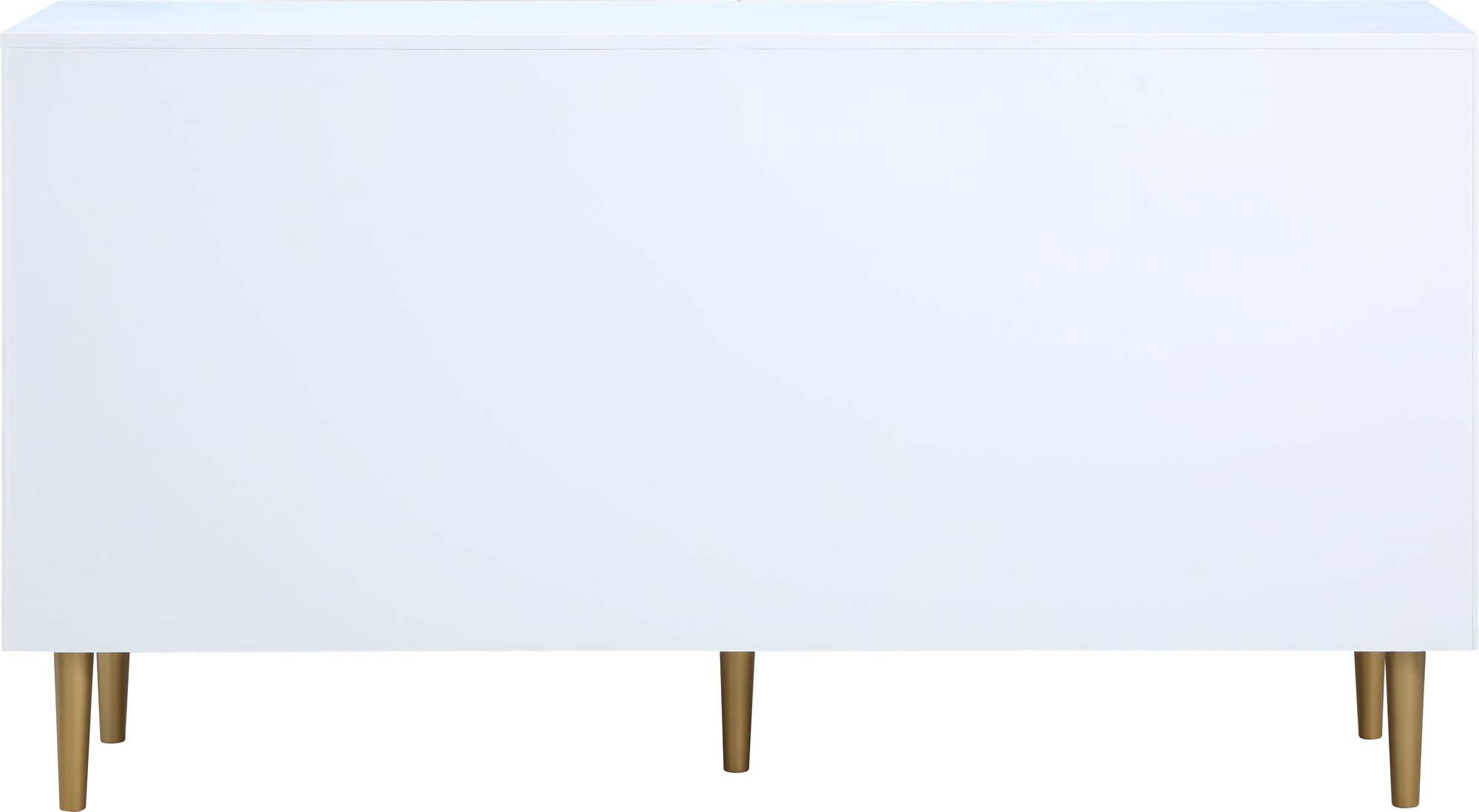 Zayne 6-Drawer Dresser with Brushed Gold Metal Legs & Handle