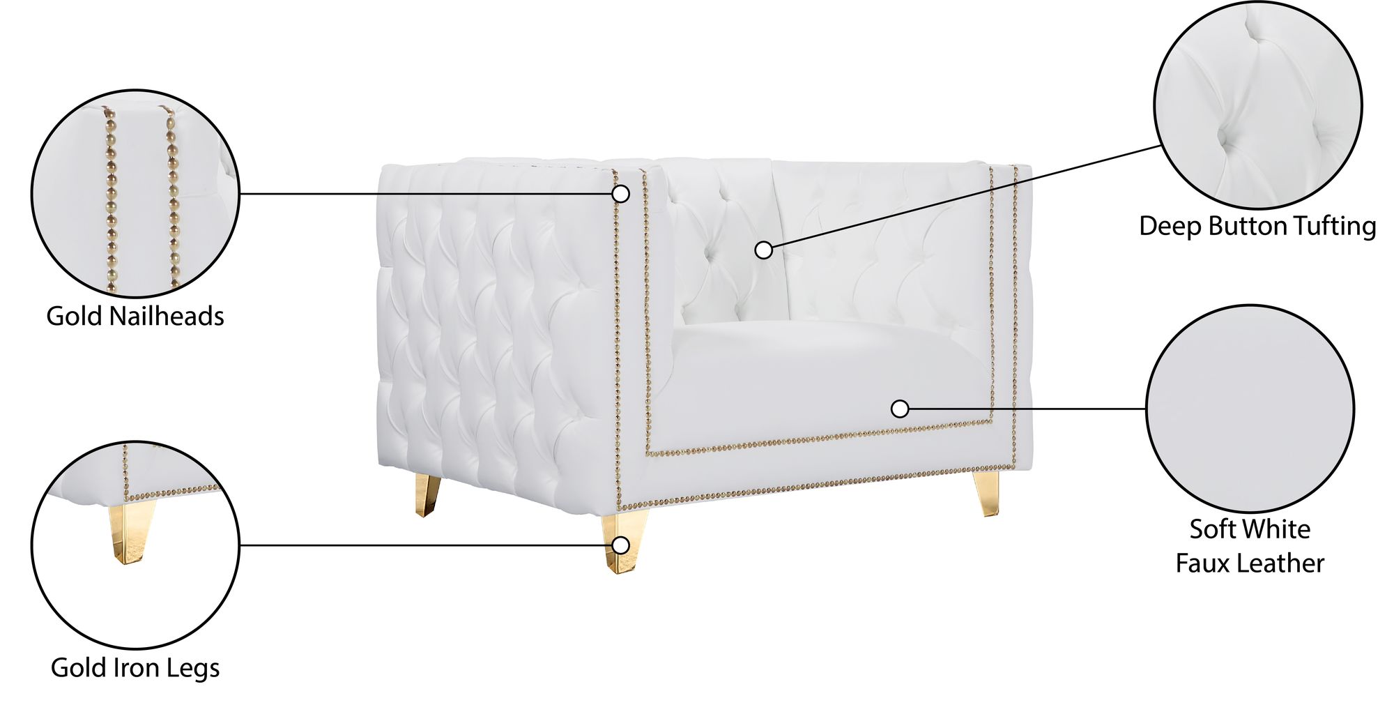 Michelle Faux Leather Chair
