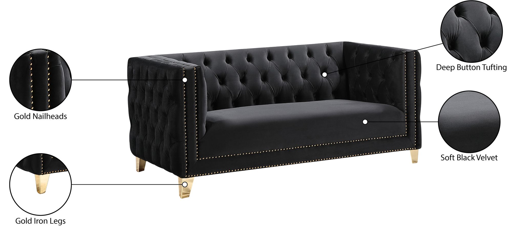 Michelle Velvet Loveseat