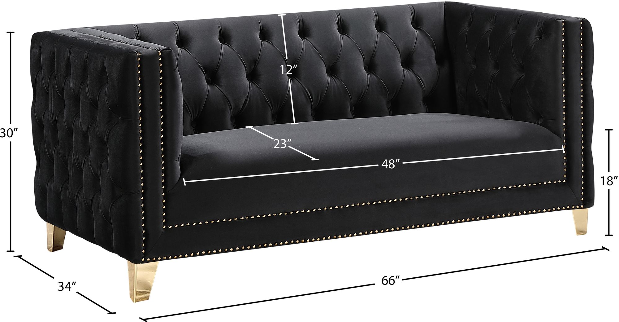 Michelle Velvet Loveseat