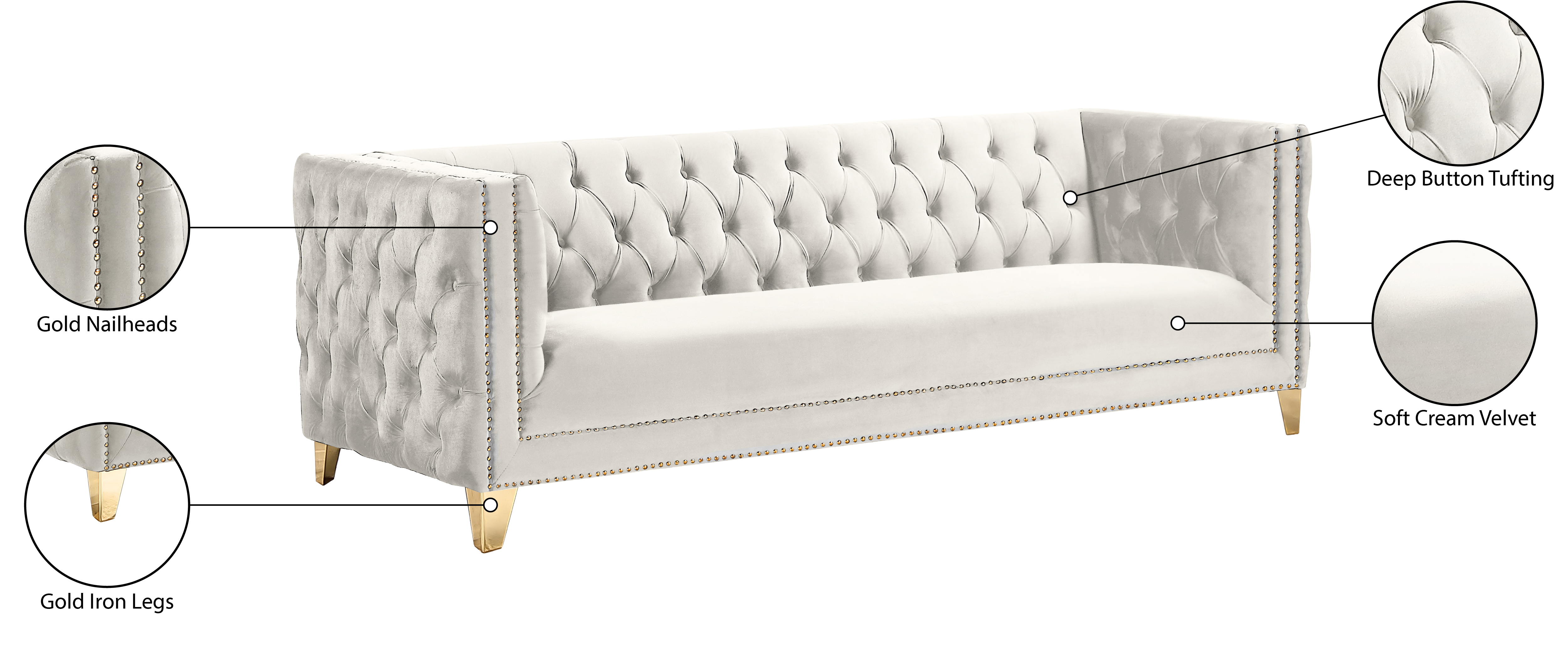 Michelle Velvet Sofa