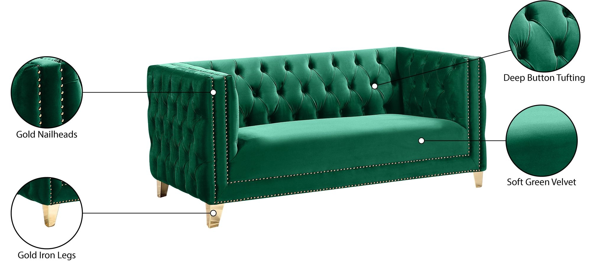 Michelle Velvet Loveseat